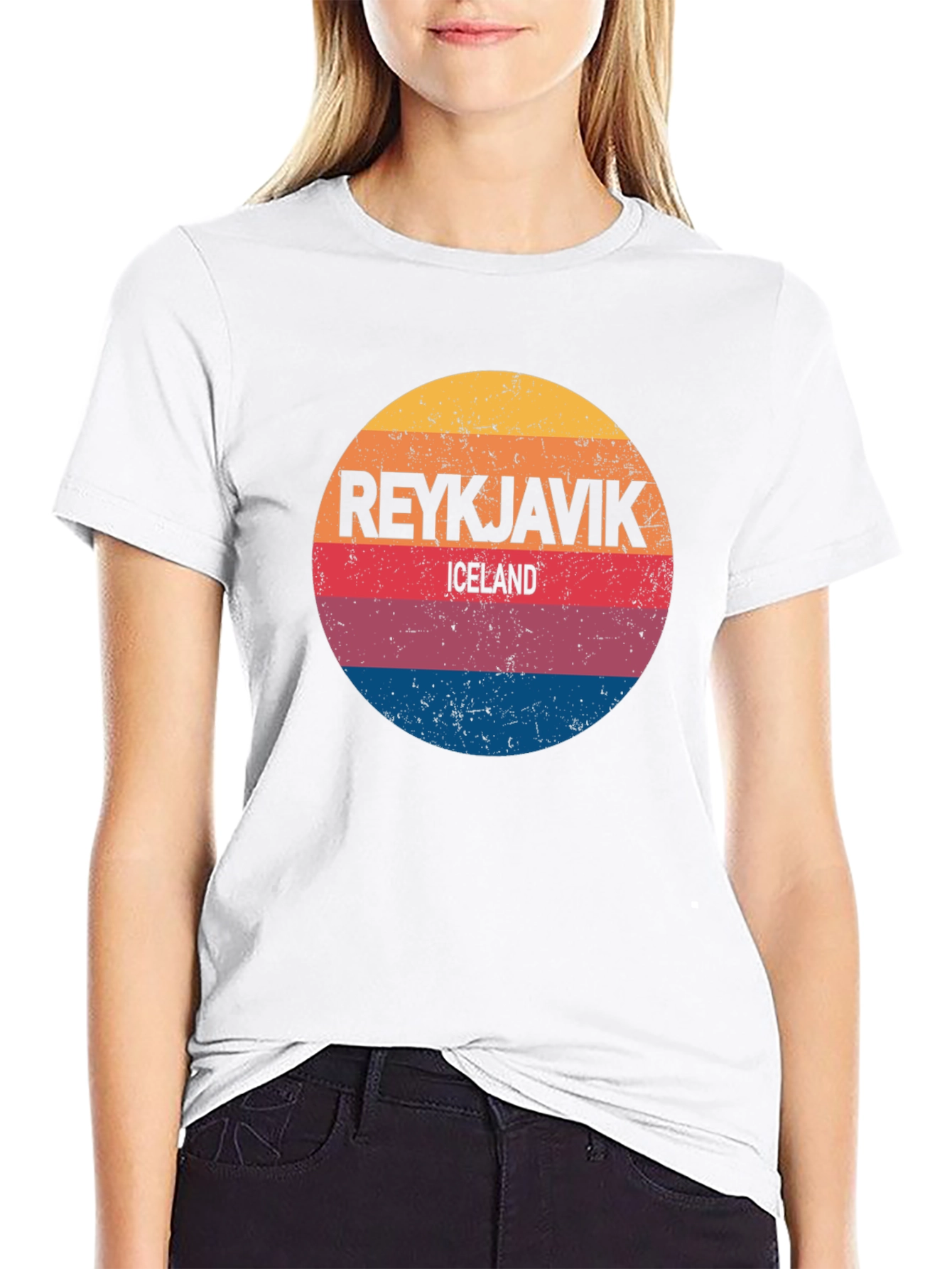 Reykjavik Iceland Retro Style T-Shirt