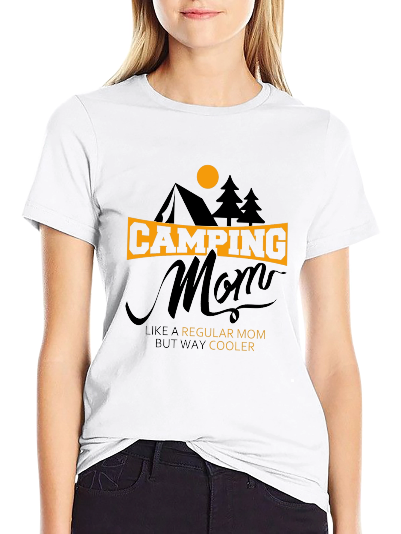 Camping Mom T-Shirt - Regular Mom Way Cooler