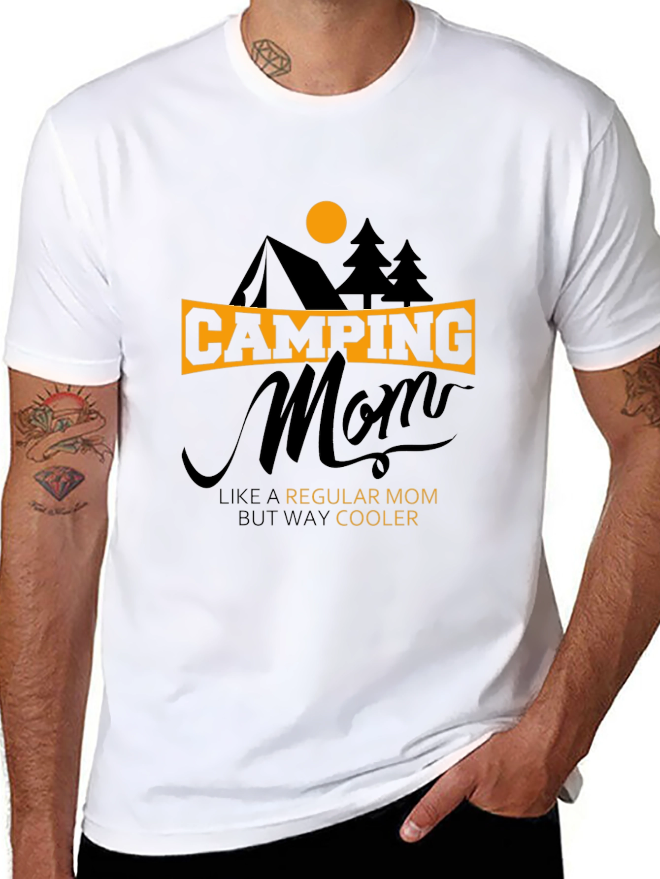 Camping Mom T-Shirt - Regular Mom Way Cooler