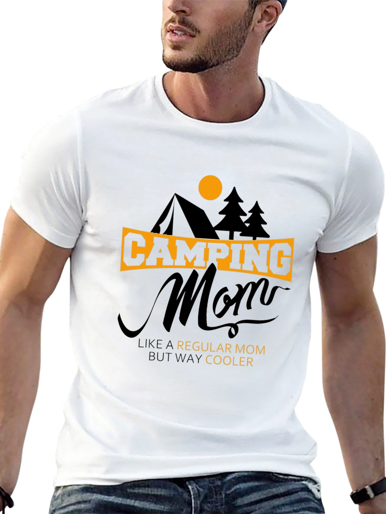 Camping Mom T-Shirt - Regular Mom Way Cooler