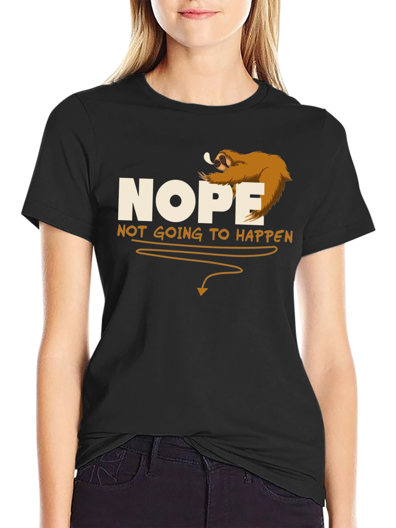 Nope Sloth Graphic Tee