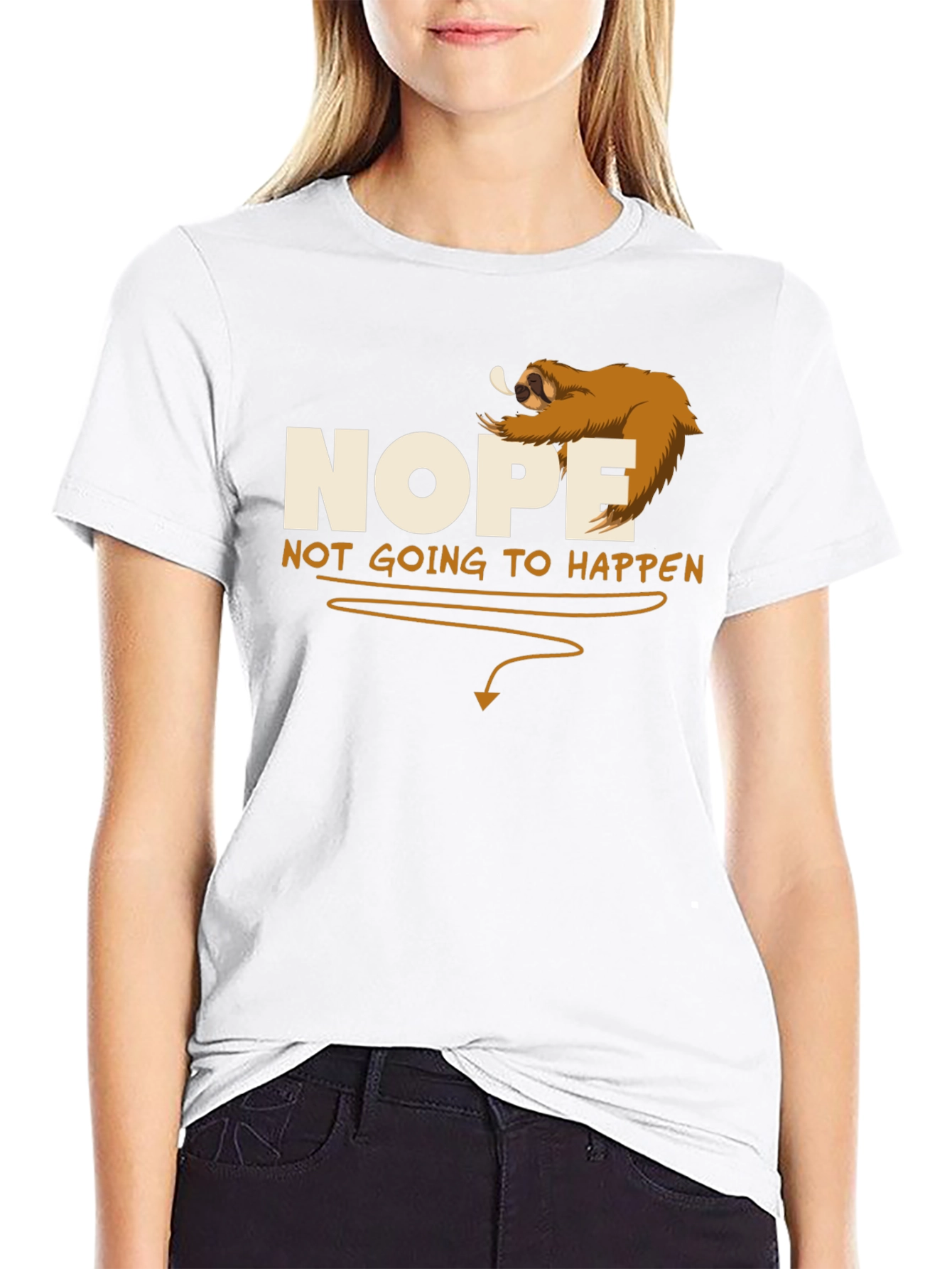 Nope Sloth Graphic Tee