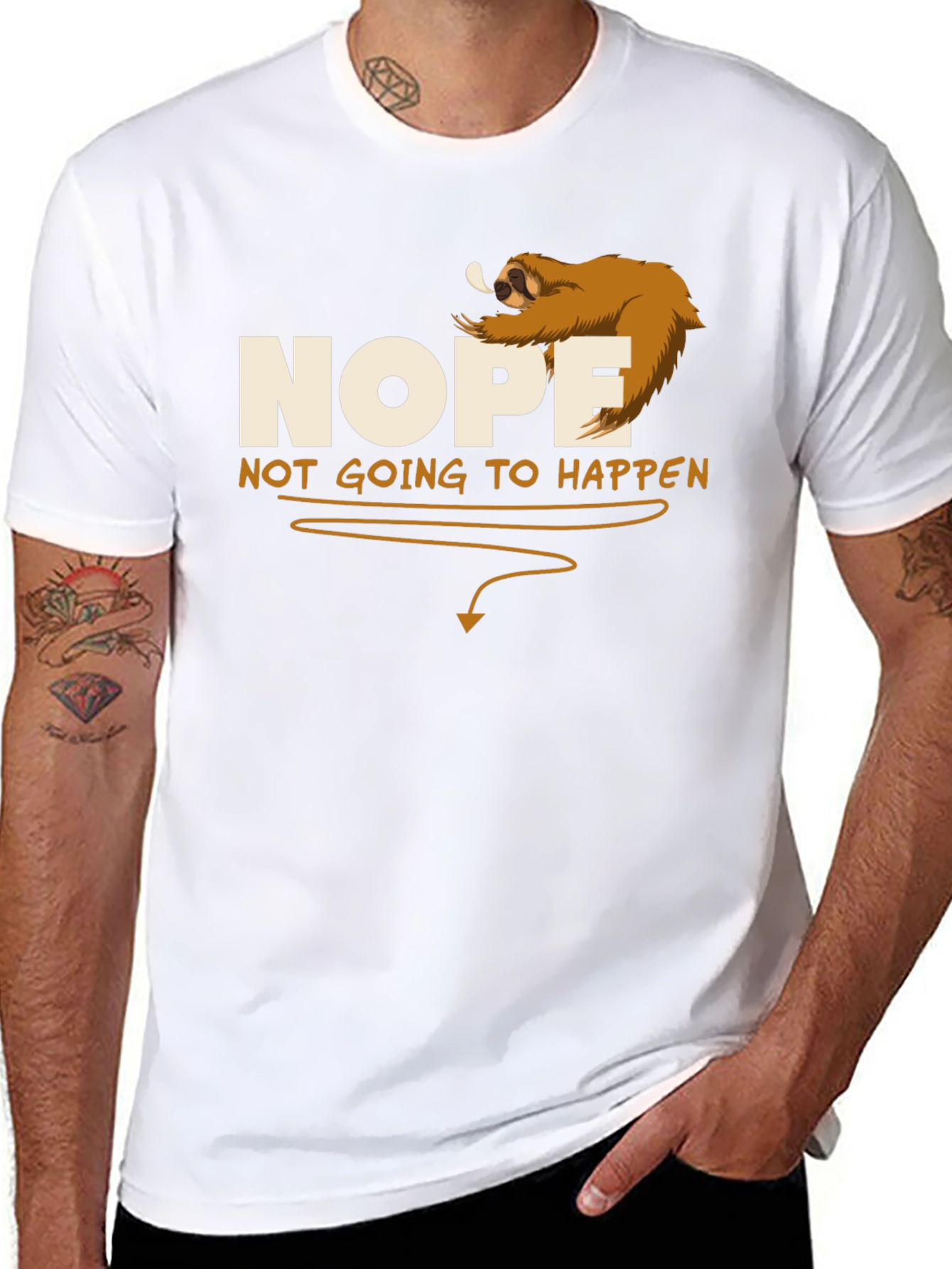 Nope Sloth Graphic Tee