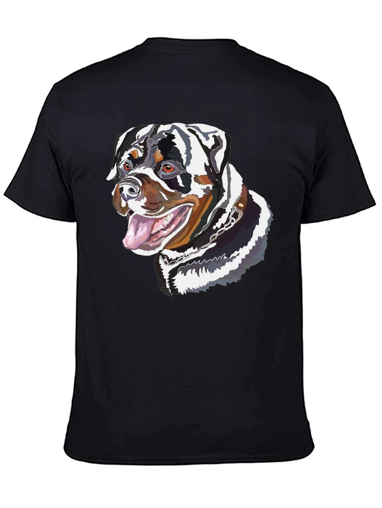 Rottweiler Dog Graphic Tee - Unisex Black T-Shirt