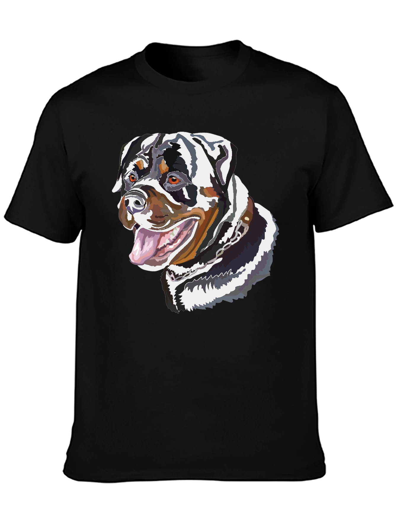 Rottweiler Dog Graphic Tee - Unisex Black T-Shirt