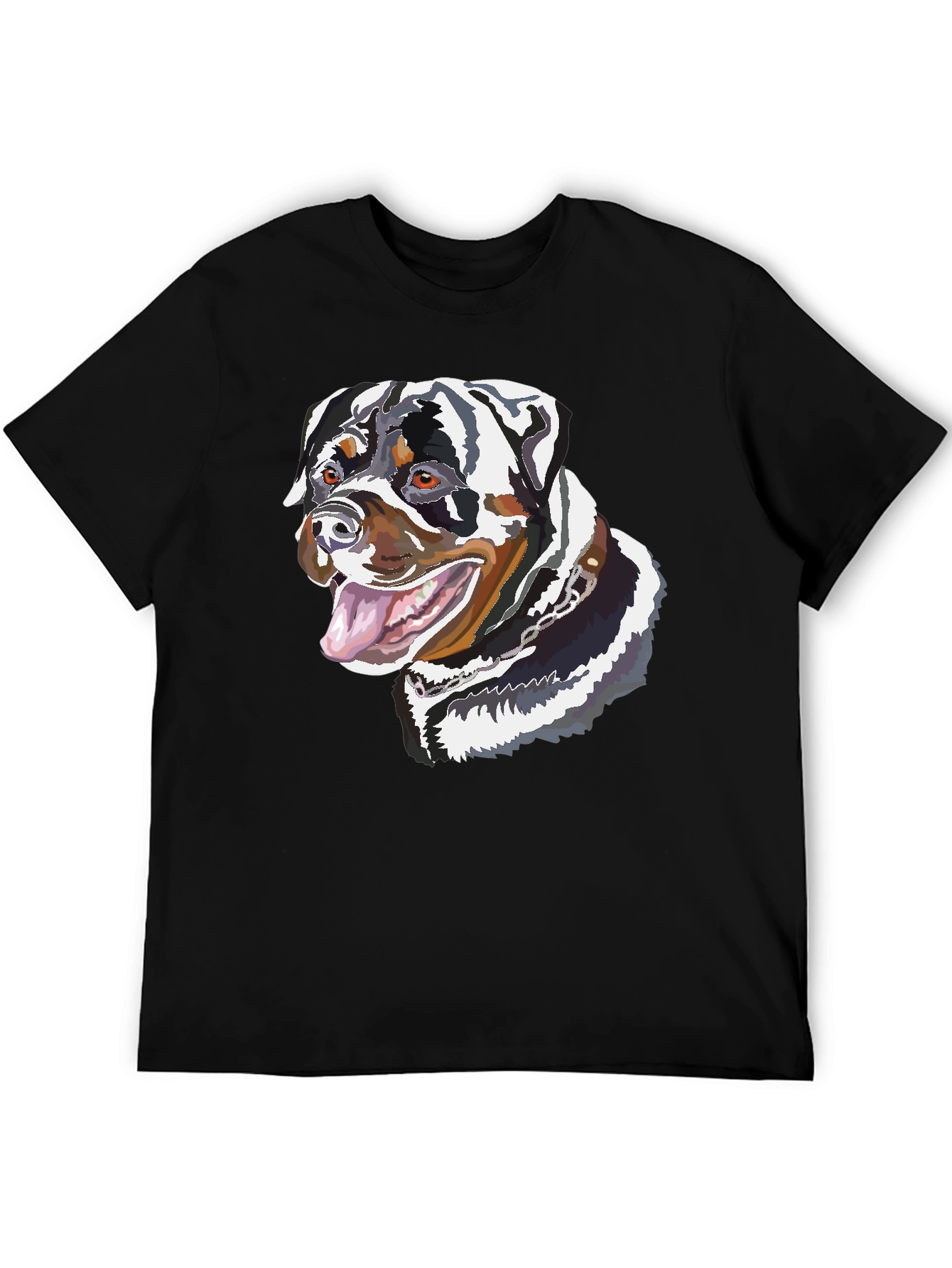 Rottweiler Dog Graphic Tee - Unisex Black T-Shirt