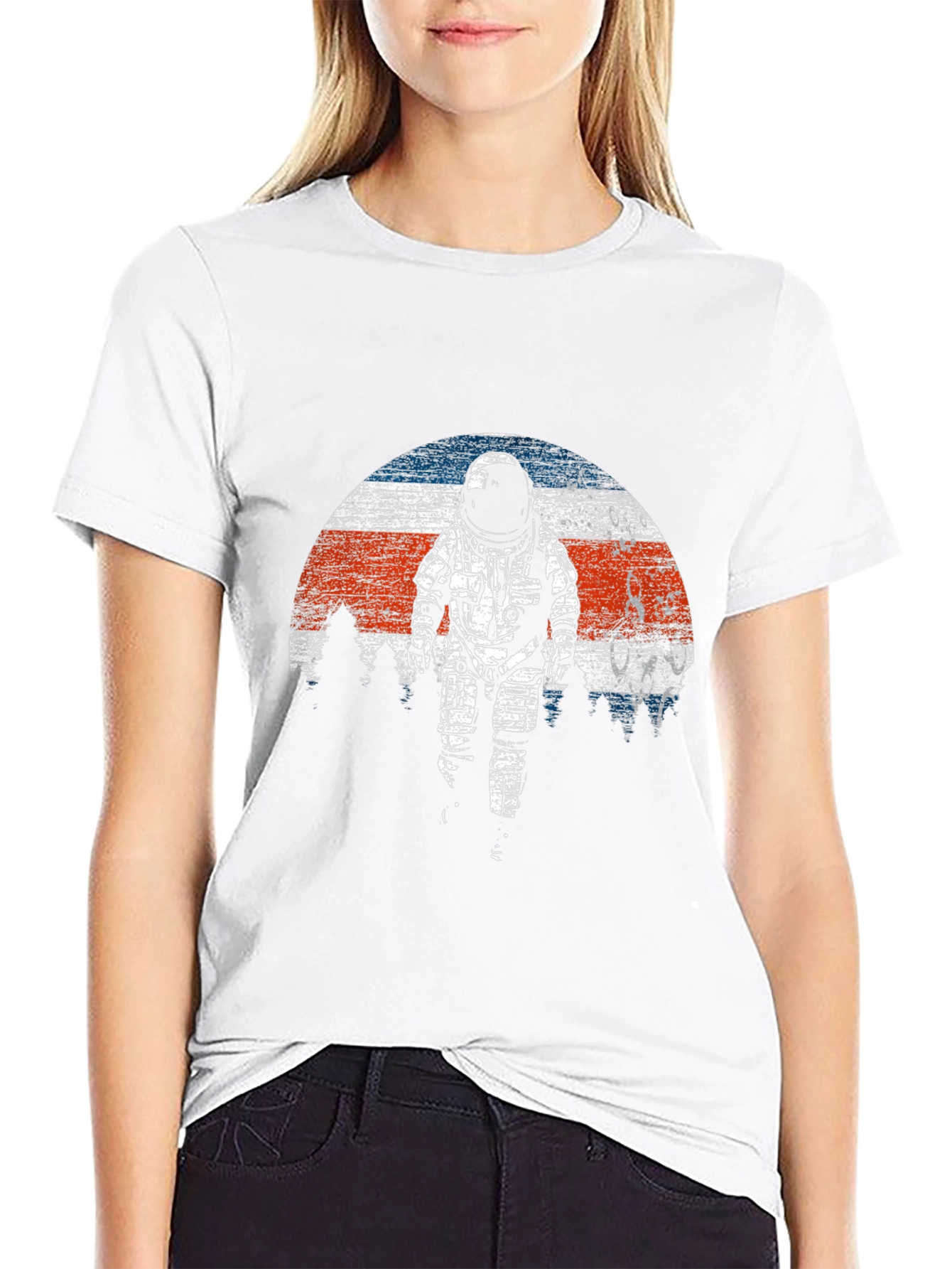 Astronaut Sunset Graphic Tee - Black
