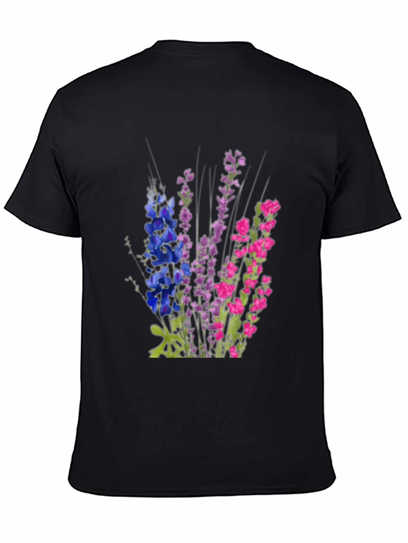 Floral Bouquet Graphic T-Shirt - Black