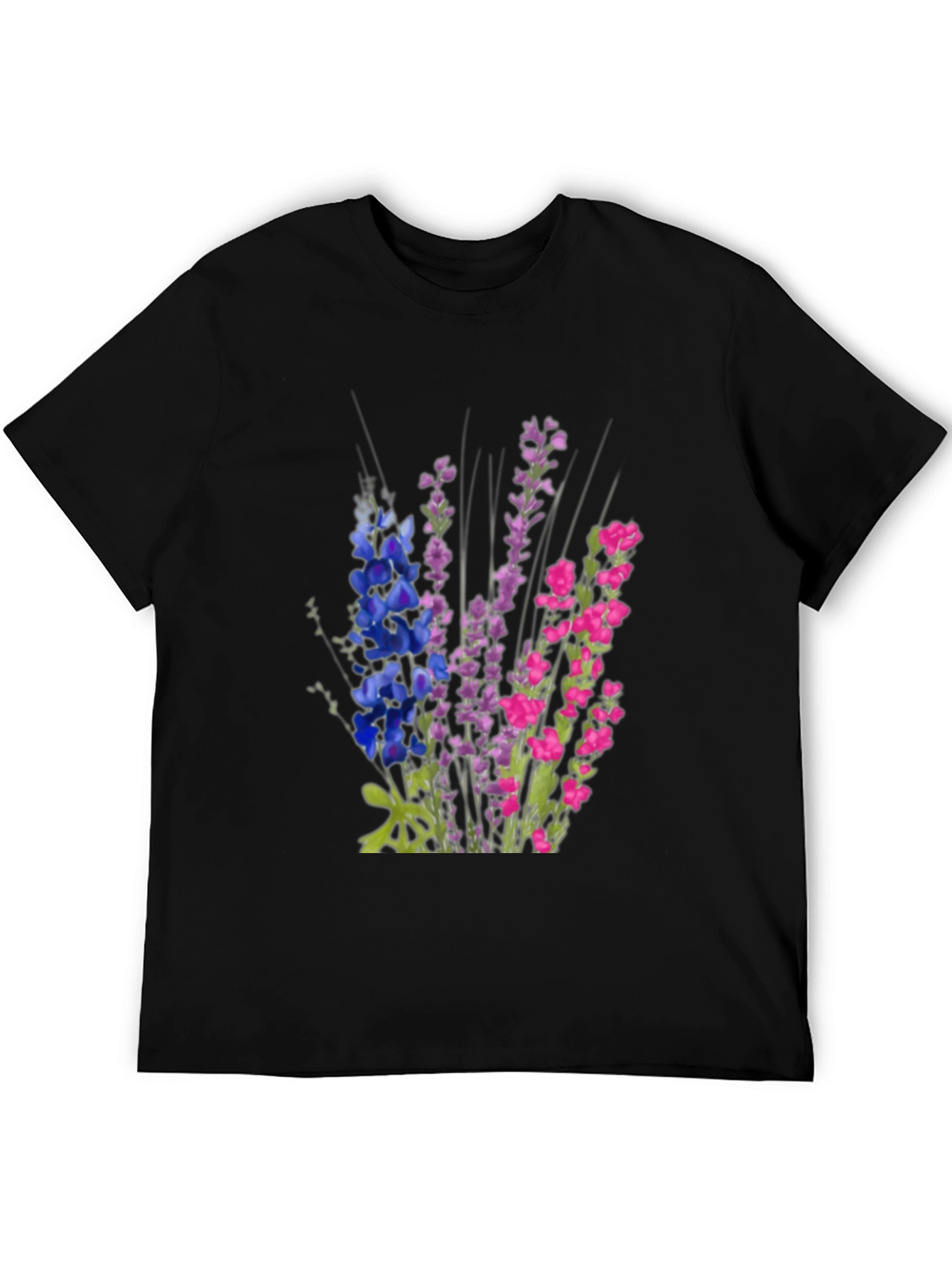 Floral Bouquet Graphic T-Shirt - Black
