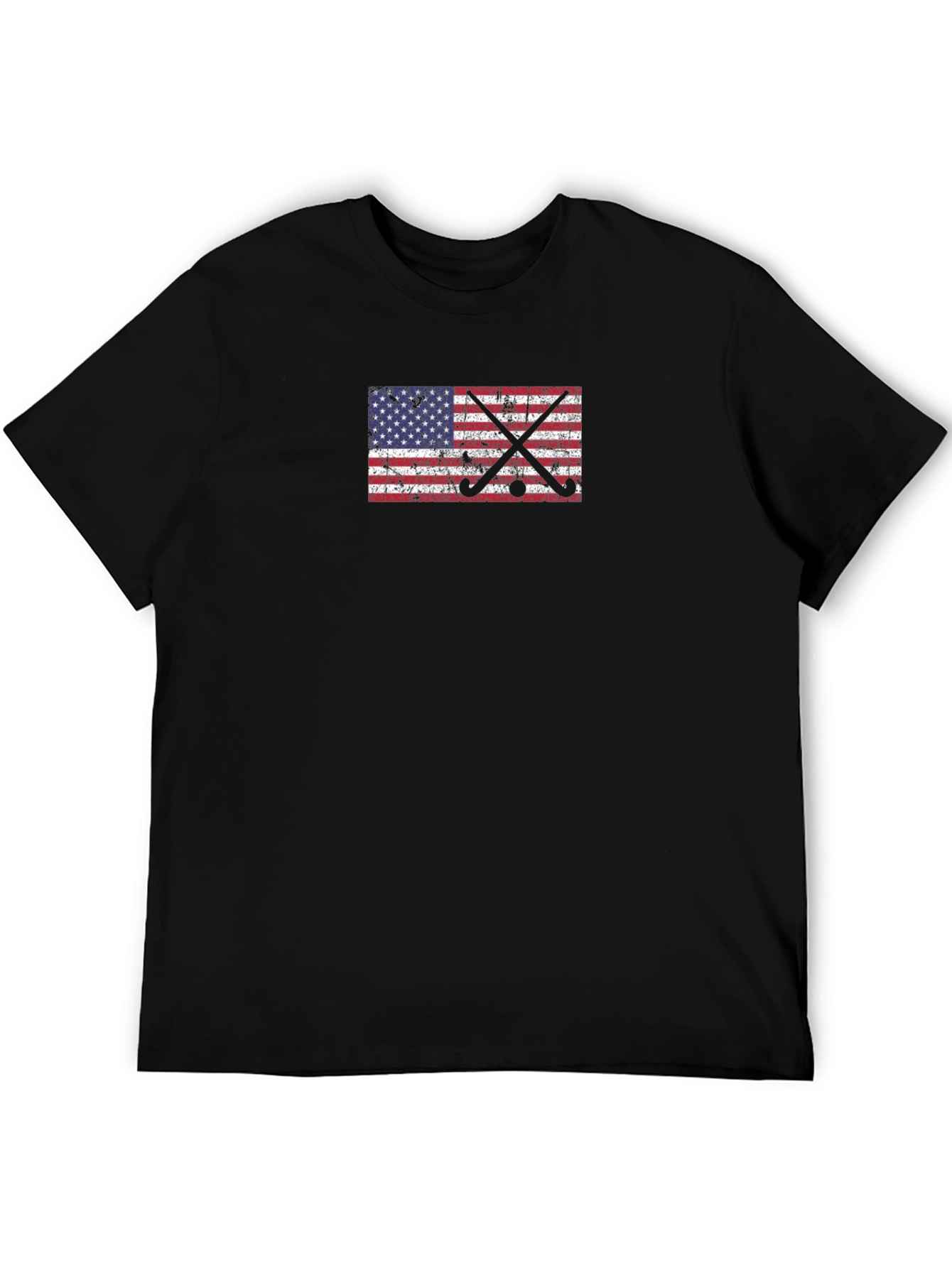 USA Flag Hockey Sticks Graphic Tee