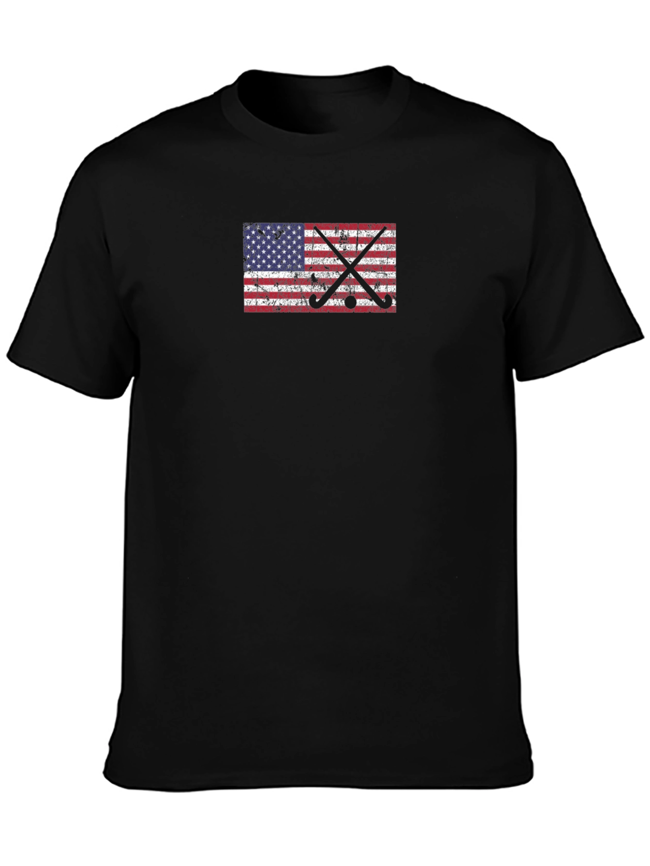 USA Flag Hockey Sticks Graphic Tee