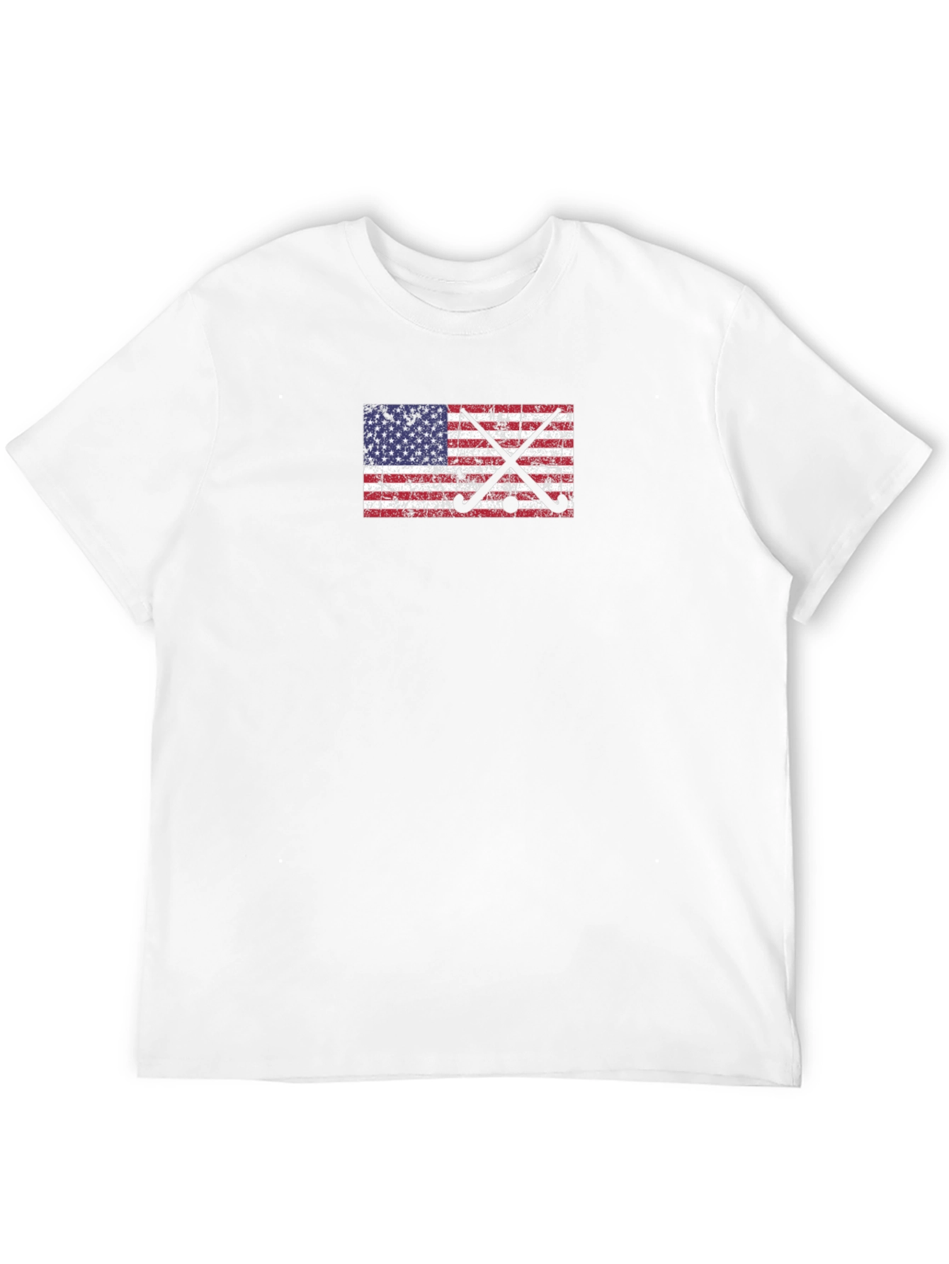 USA Flag Hockey Sticks Graphic Tee