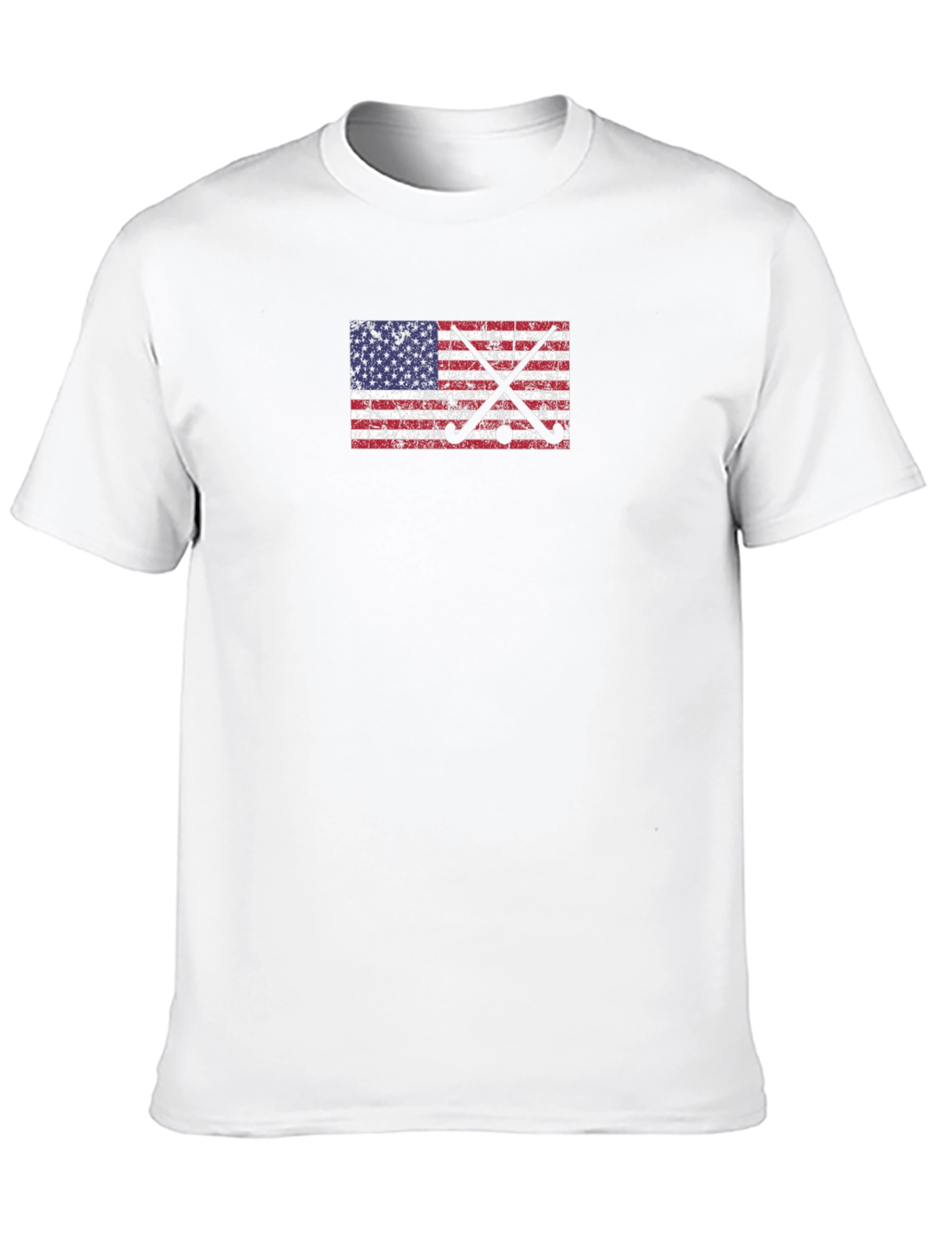 USA Flag Hockey Sticks Graphic Tee