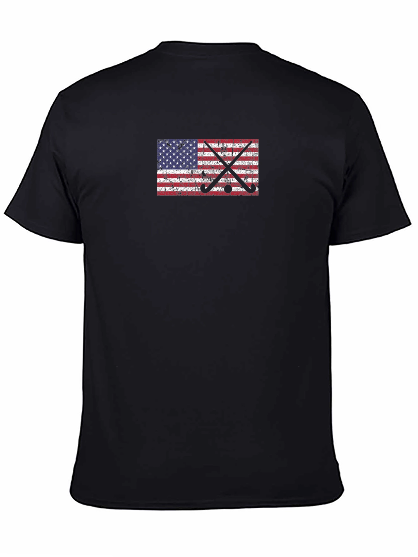 USA Flag Hockey Sticks Graphic Tee