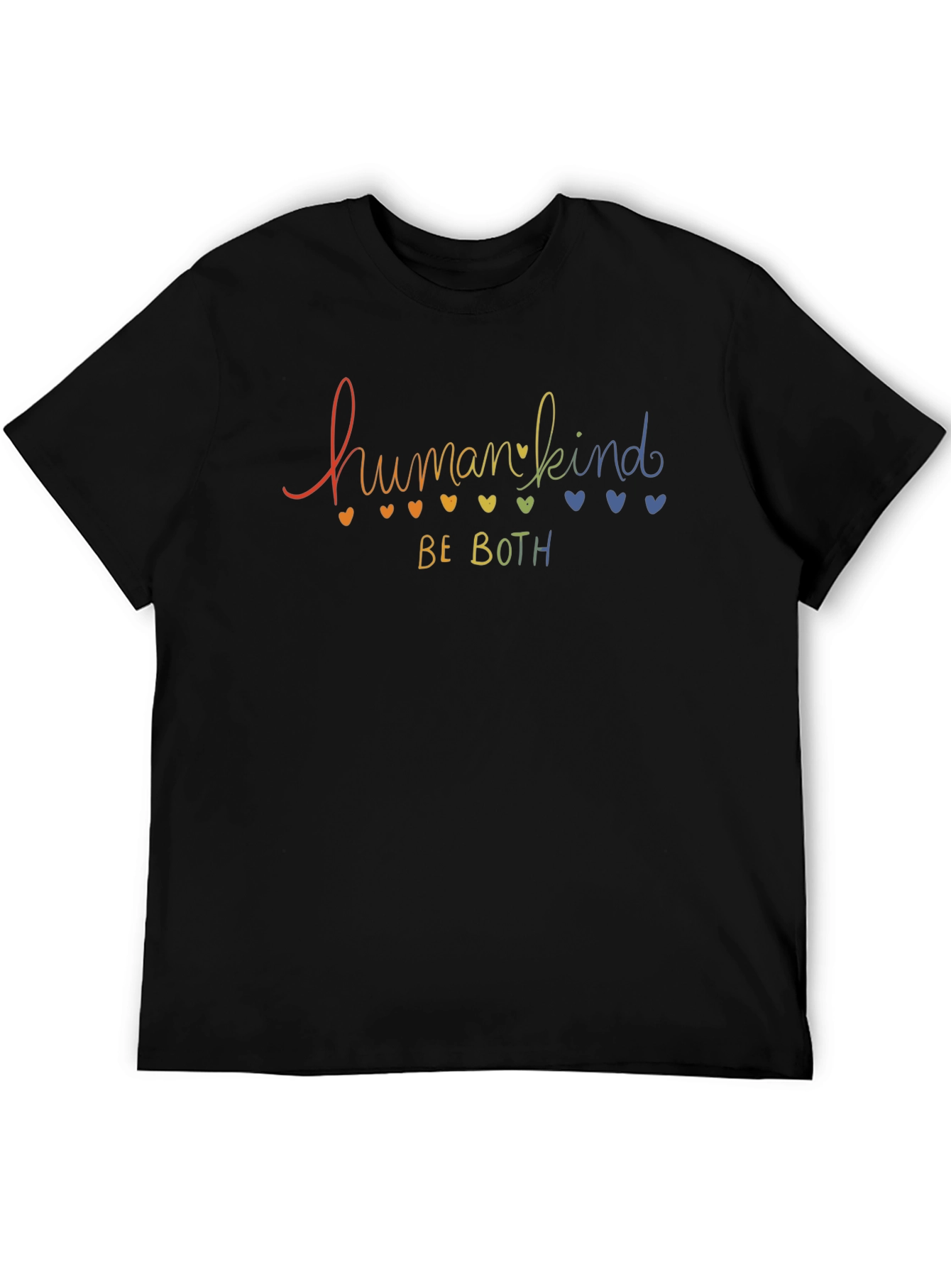 Humankind Be Both LGBT Pride Black T-Shirt