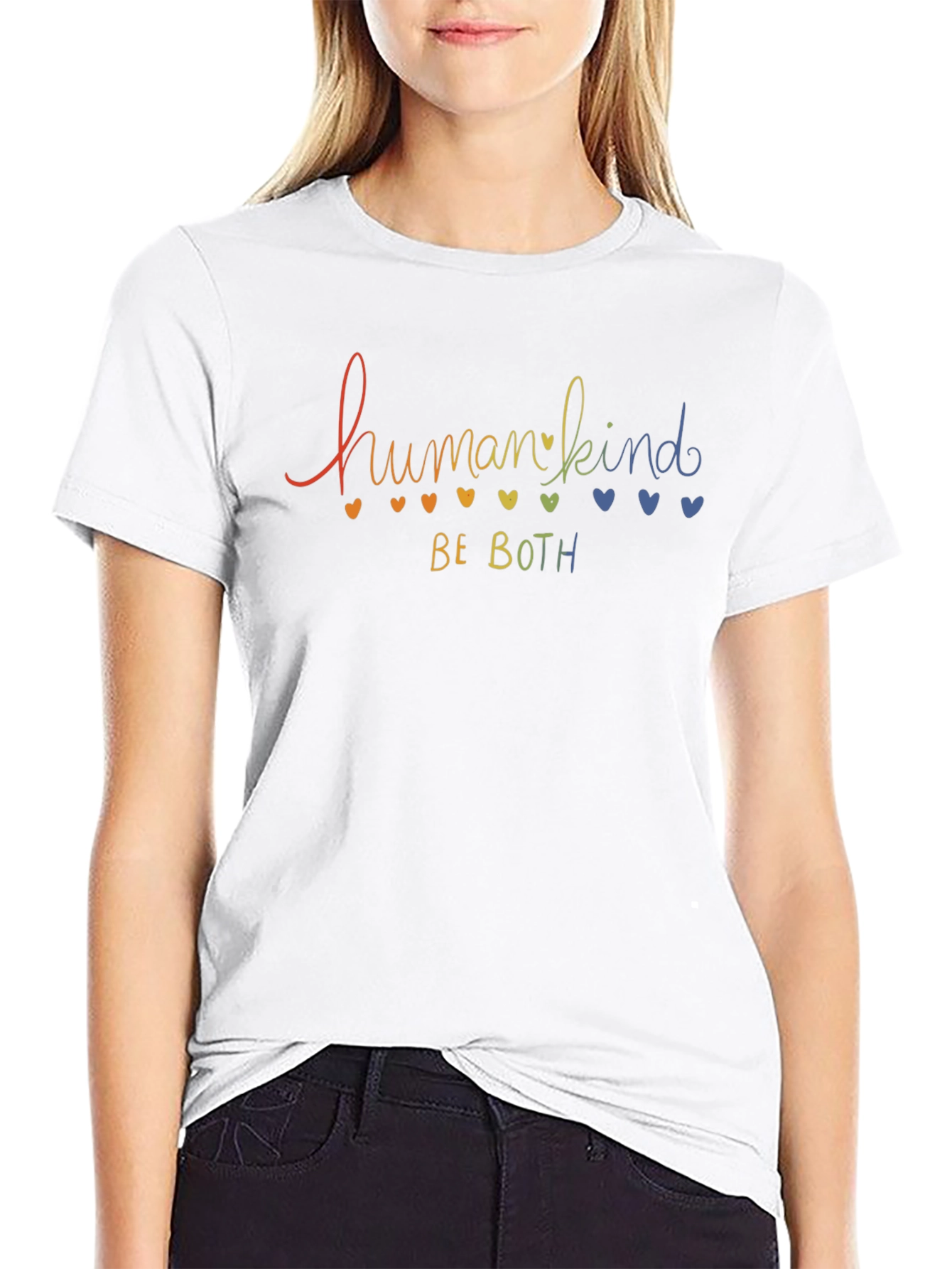 Humankind Be Both LGBT Pride Black T-Shirt