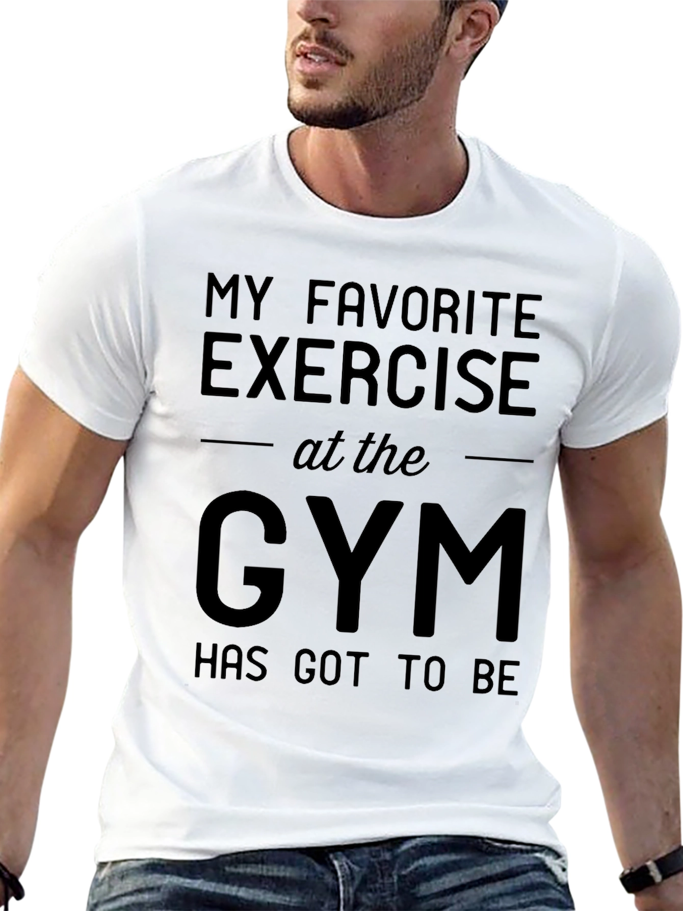 Funny Gym T-Shirt: My Favorite Exercise Tee