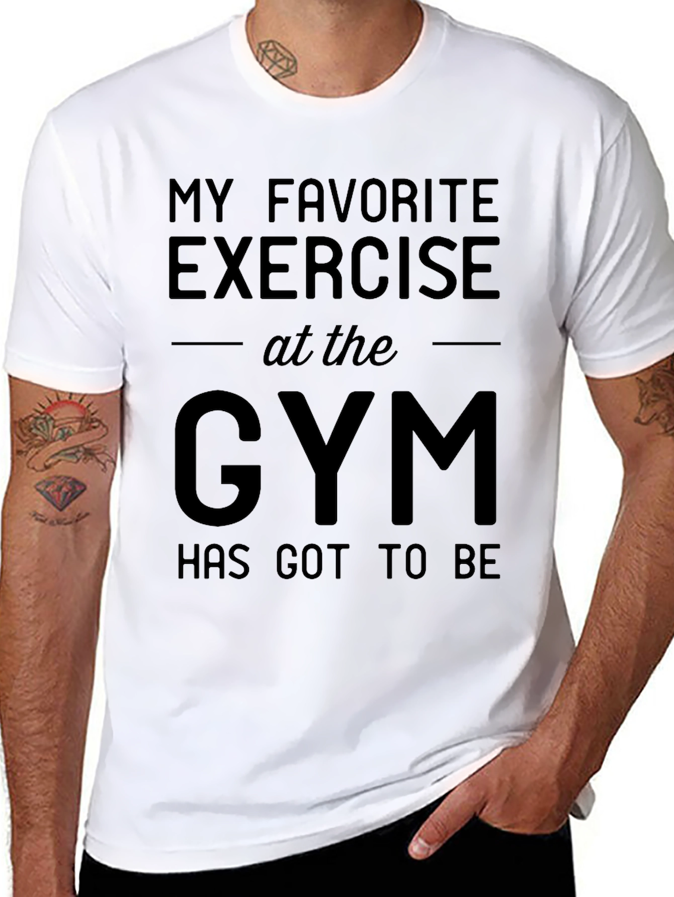 Funny Gym T-Shirt: My Favorite Exercise Tee