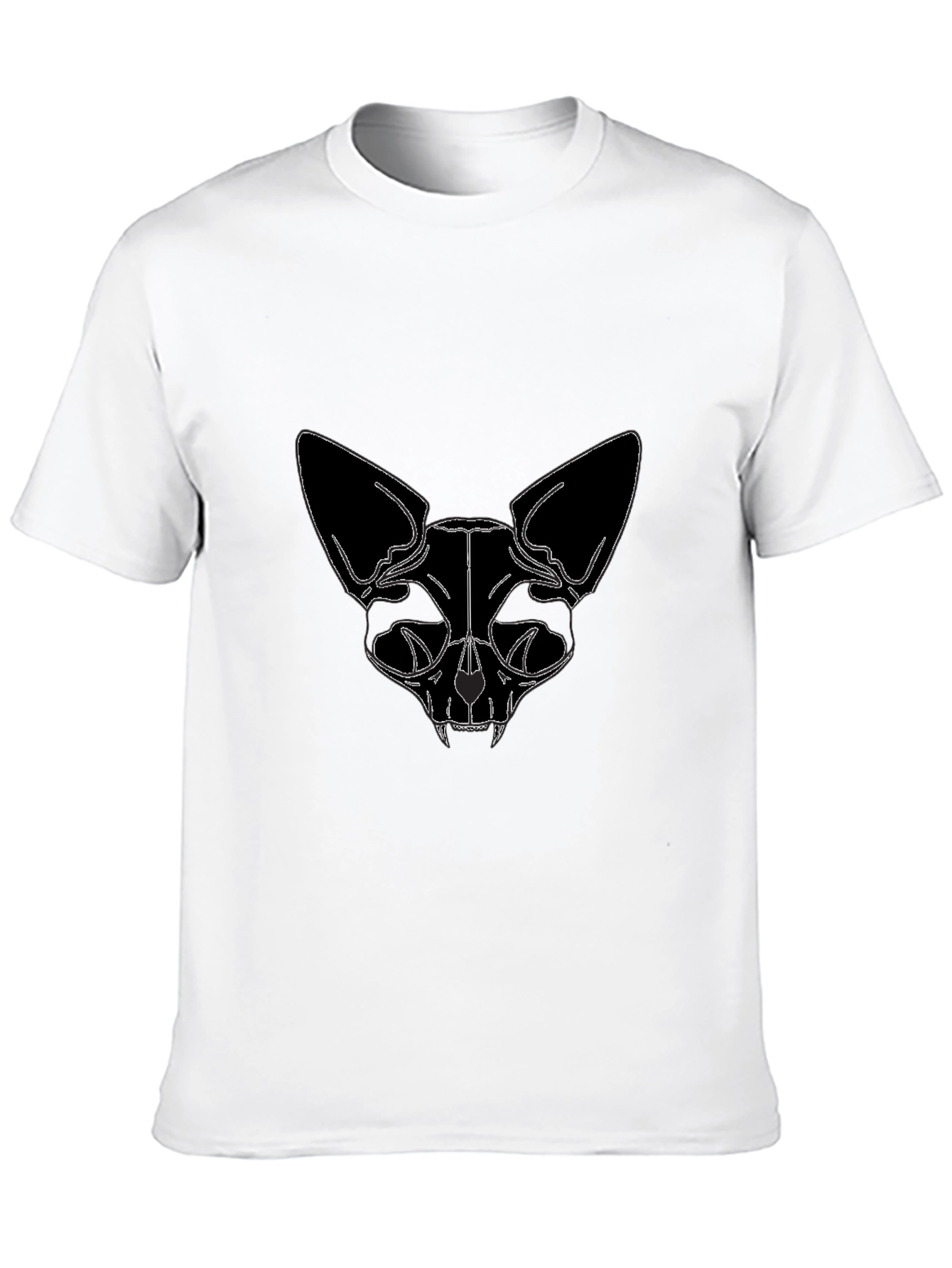 Black Cat Skull Graphic Tee
