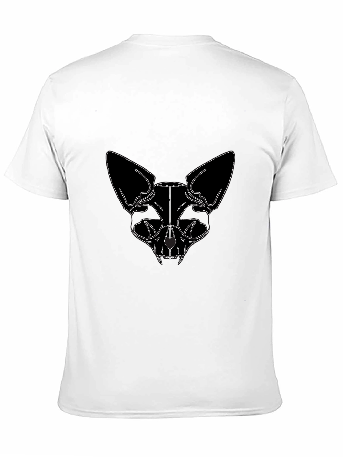 Black Cat Skull Graphic Tee