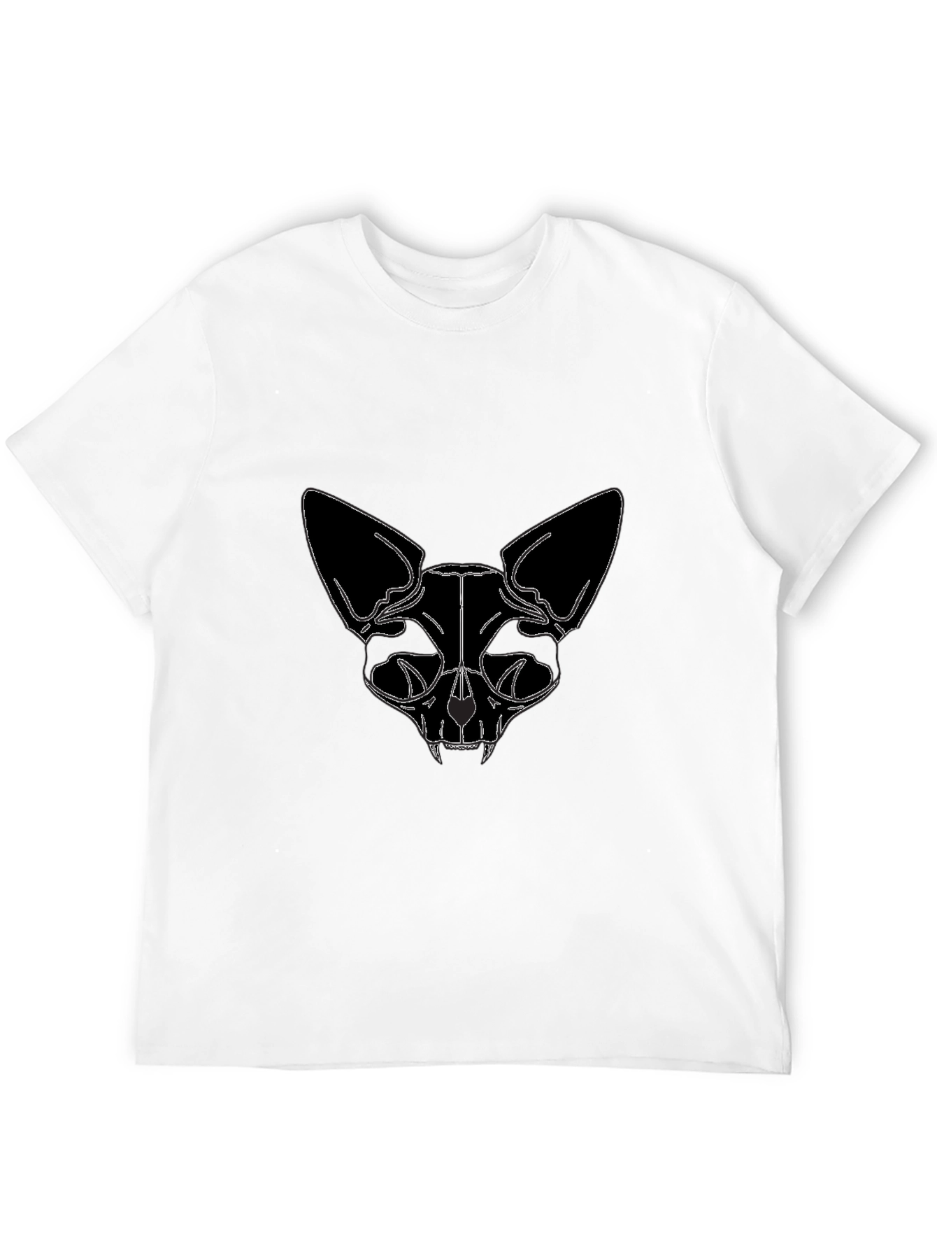 Black Cat Skull Graphic Tee