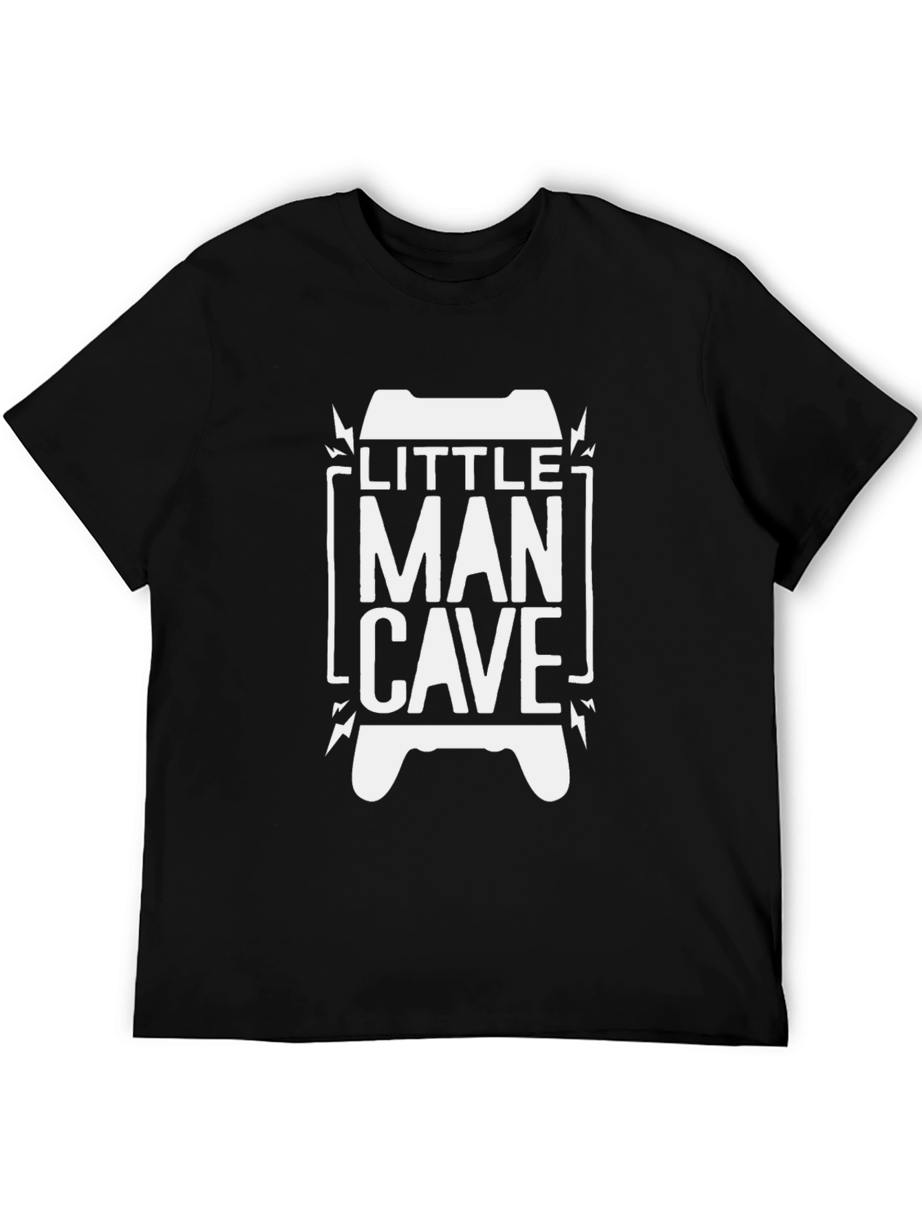 Little Man Cave Gamer T-Shirt - Black Cotton Tee