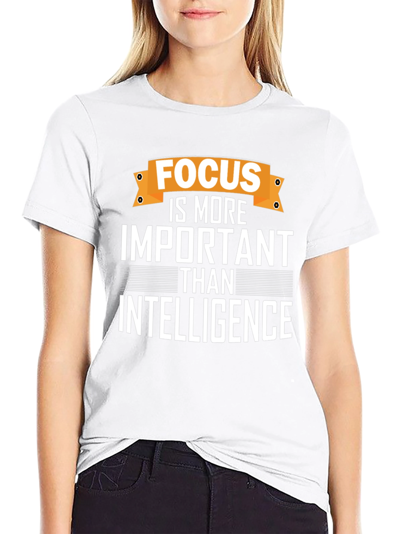 Focus Over Intelligence Graphic Tee - Motivational T-Shirt