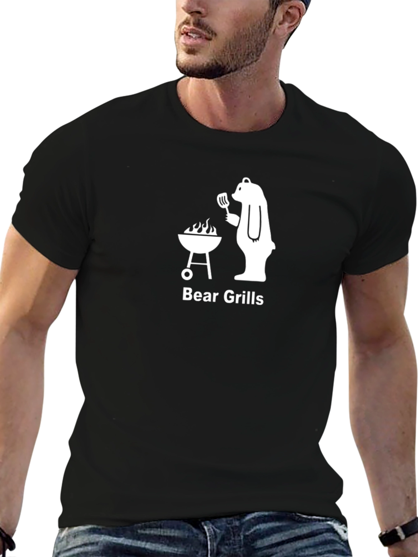 Bear Grills T-Shirt - Funny BBQ Graphic Tee