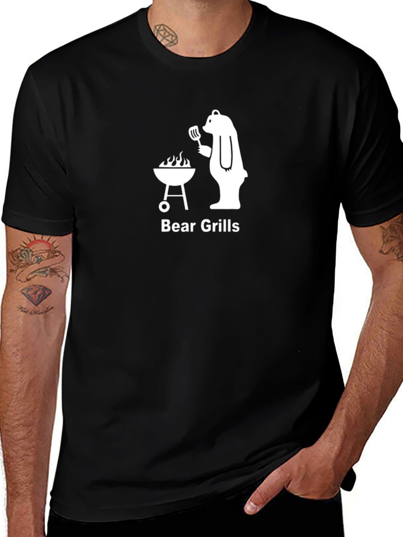 Bear Grills T-Shirt - Funny BBQ Graphic Tee