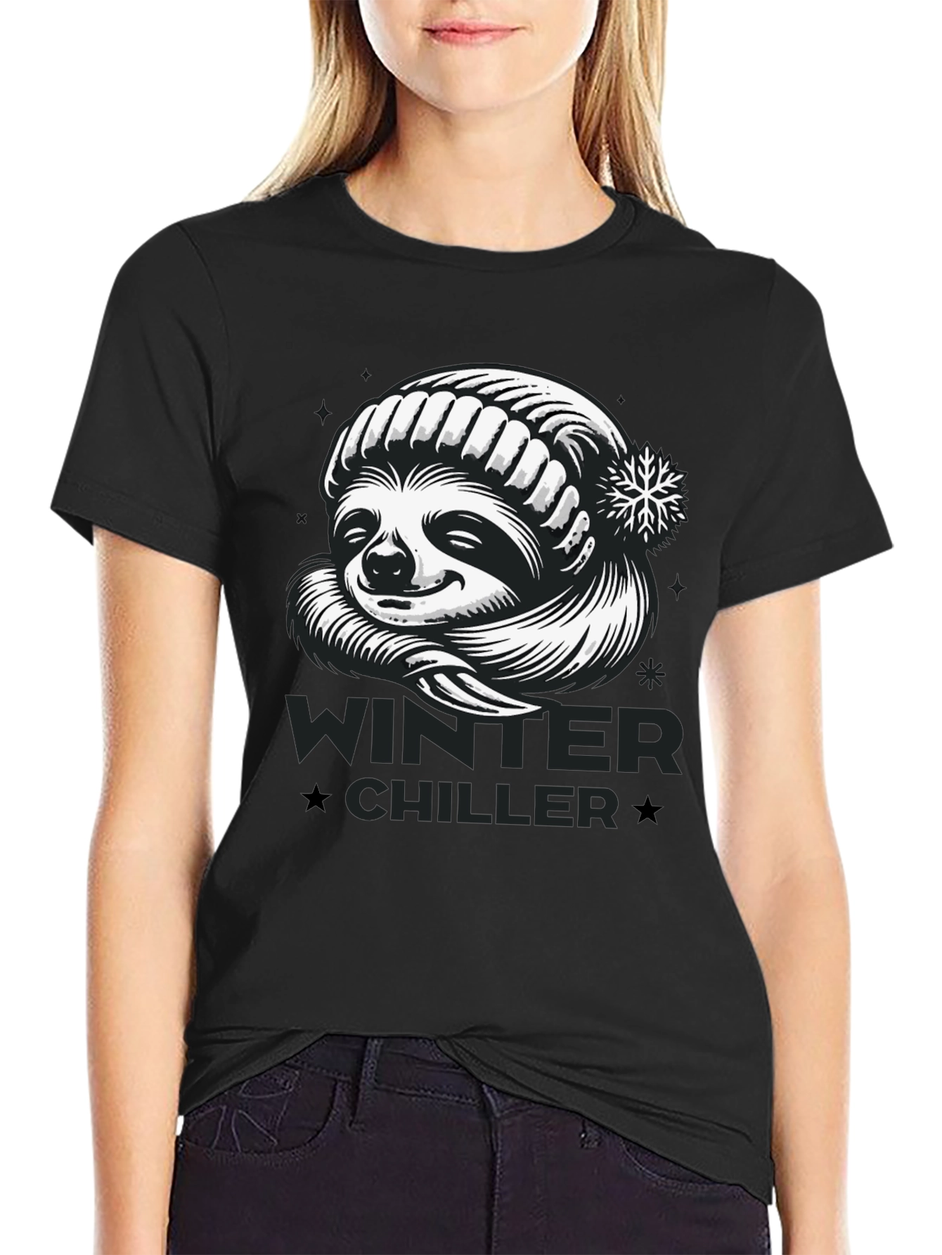 Winter Chiller Sloth Graphic Tee