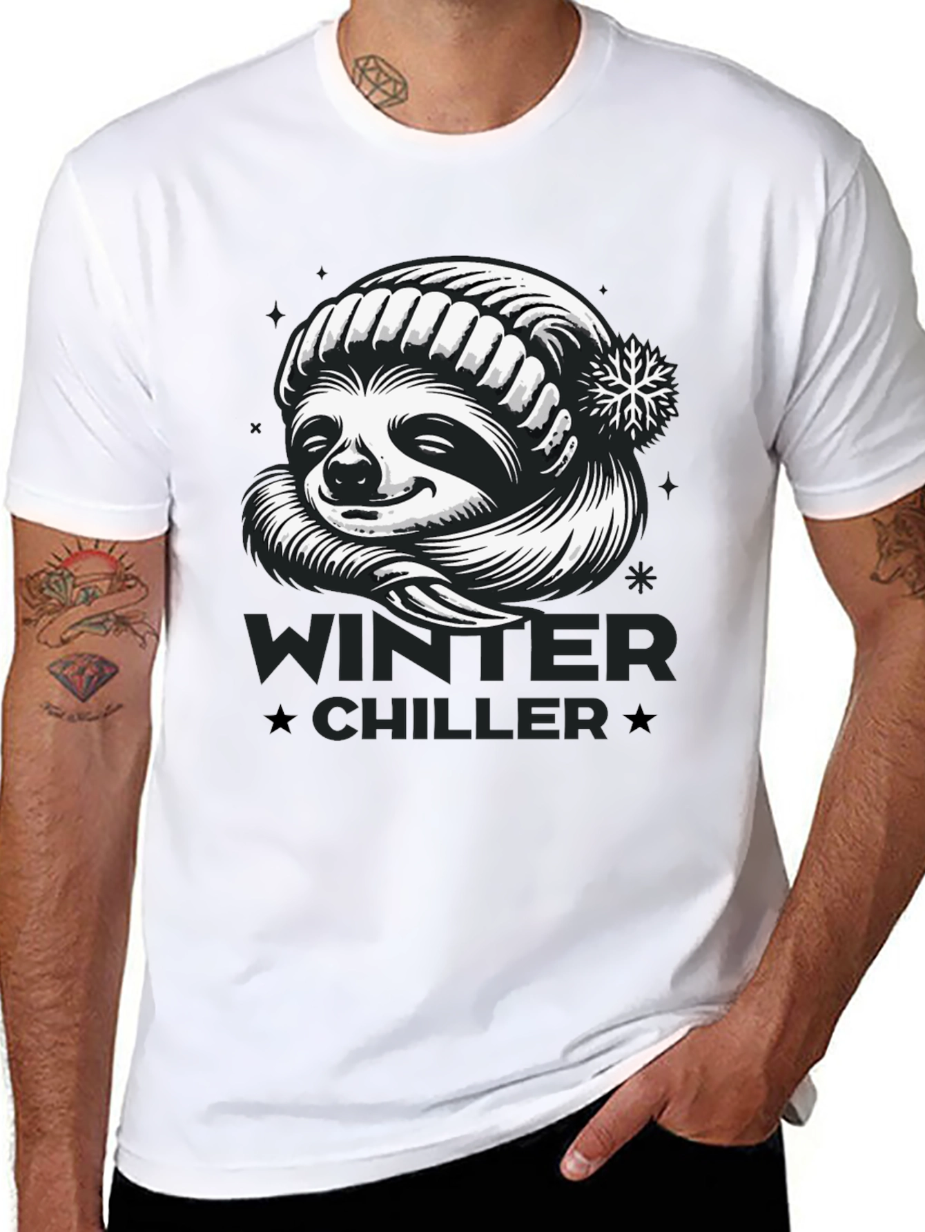 Winter Chiller Sloth Graphic Tee