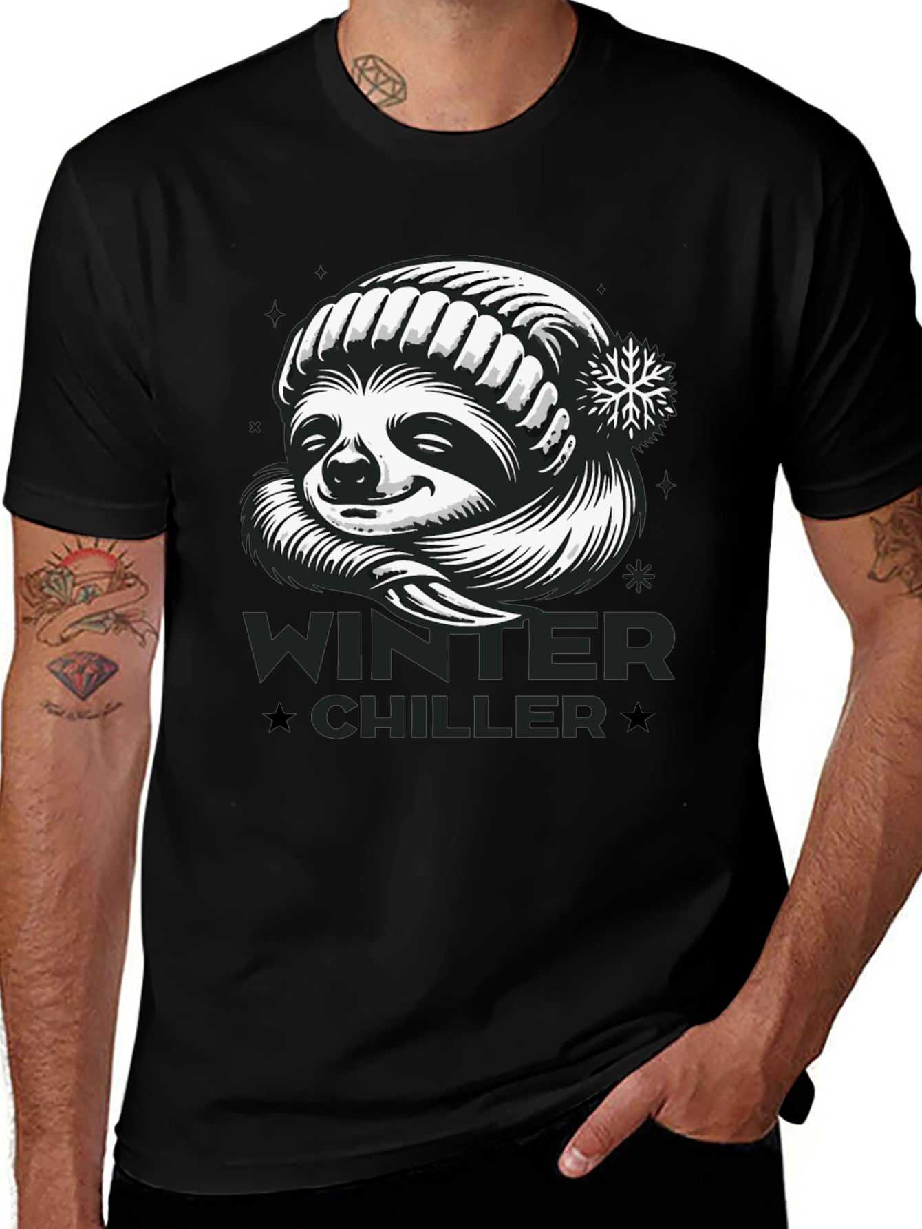 Winter Chiller Sloth Graphic Tee