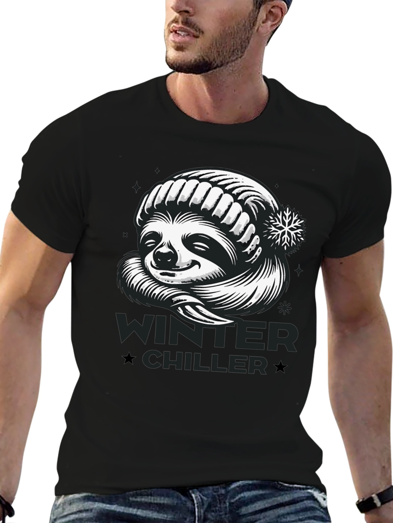 Winter Chiller Sloth Graphic Tee