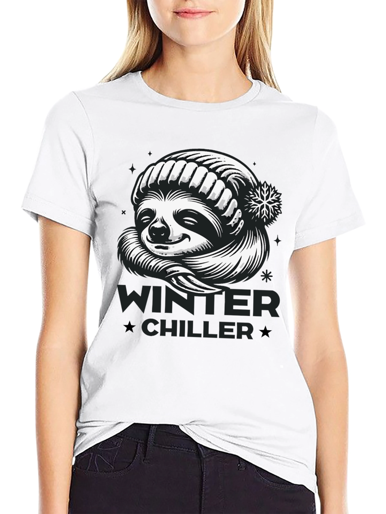 Winter Chiller Sloth Graphic Tee