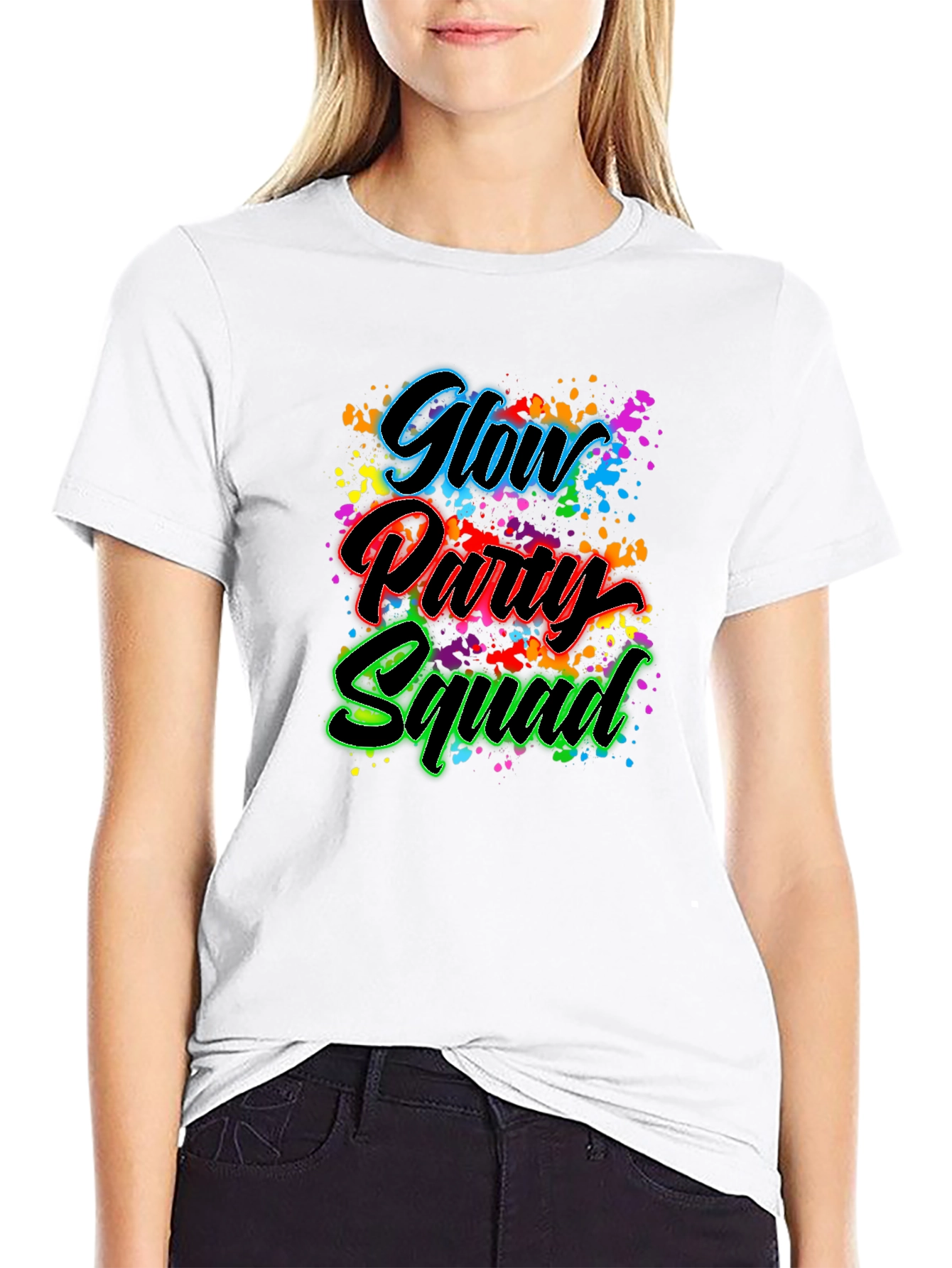 Glow Party Squad Graphic T-Shirt