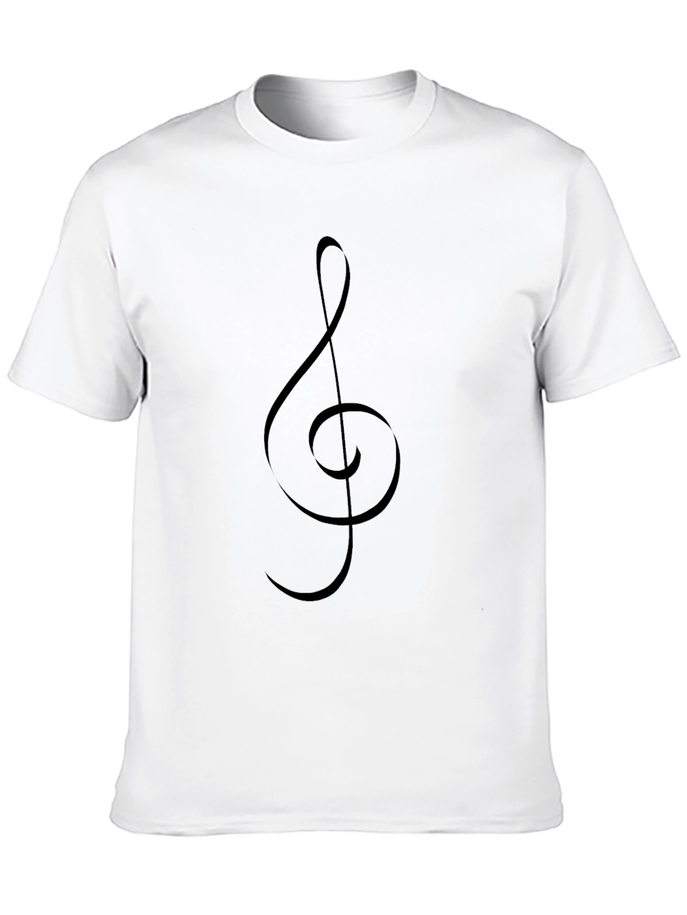 Black Treble Clef T-Shirt | Music Lover Apparel