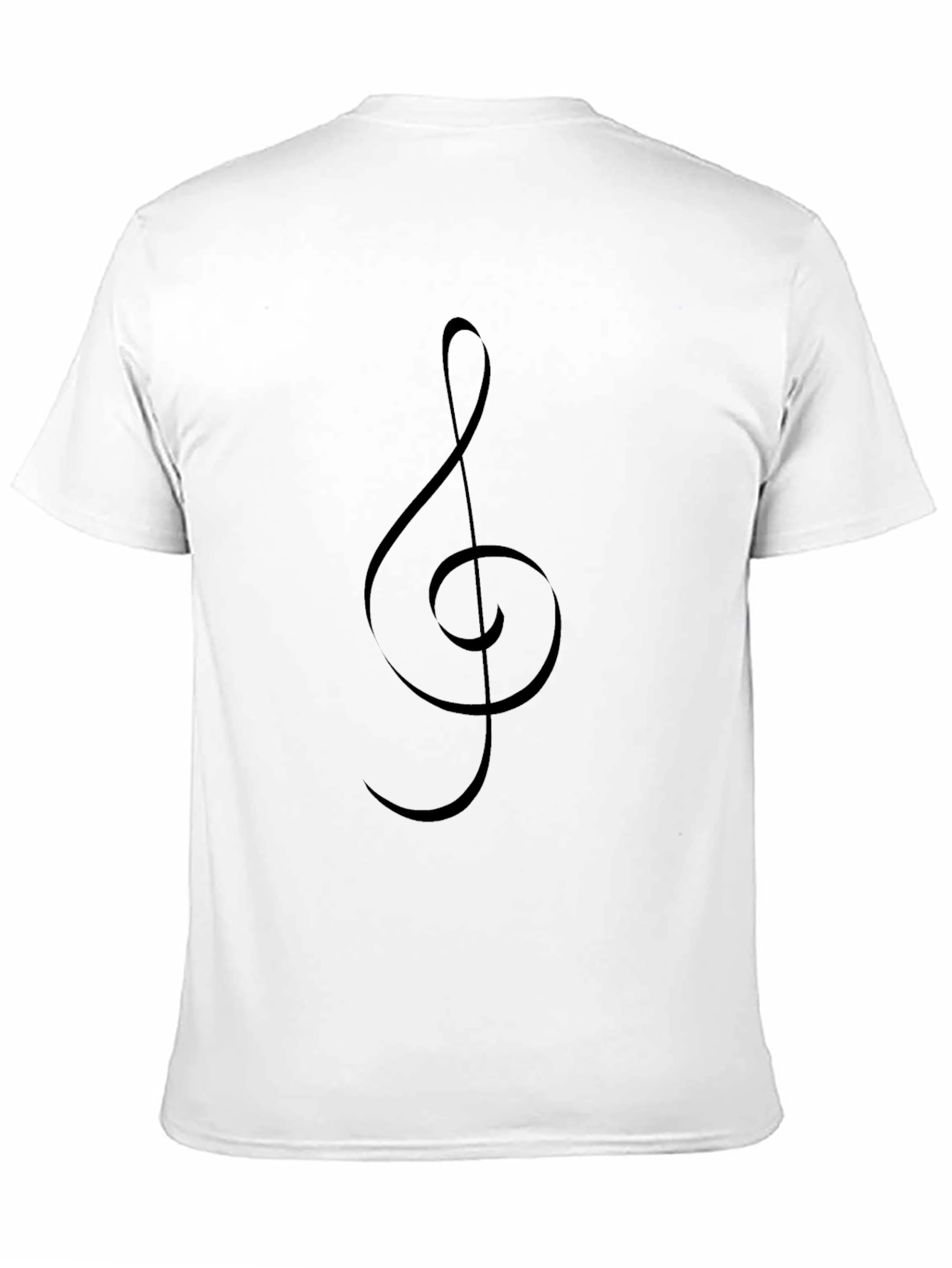 Black Treble Clef T-Shirt | Music Lover Apparel