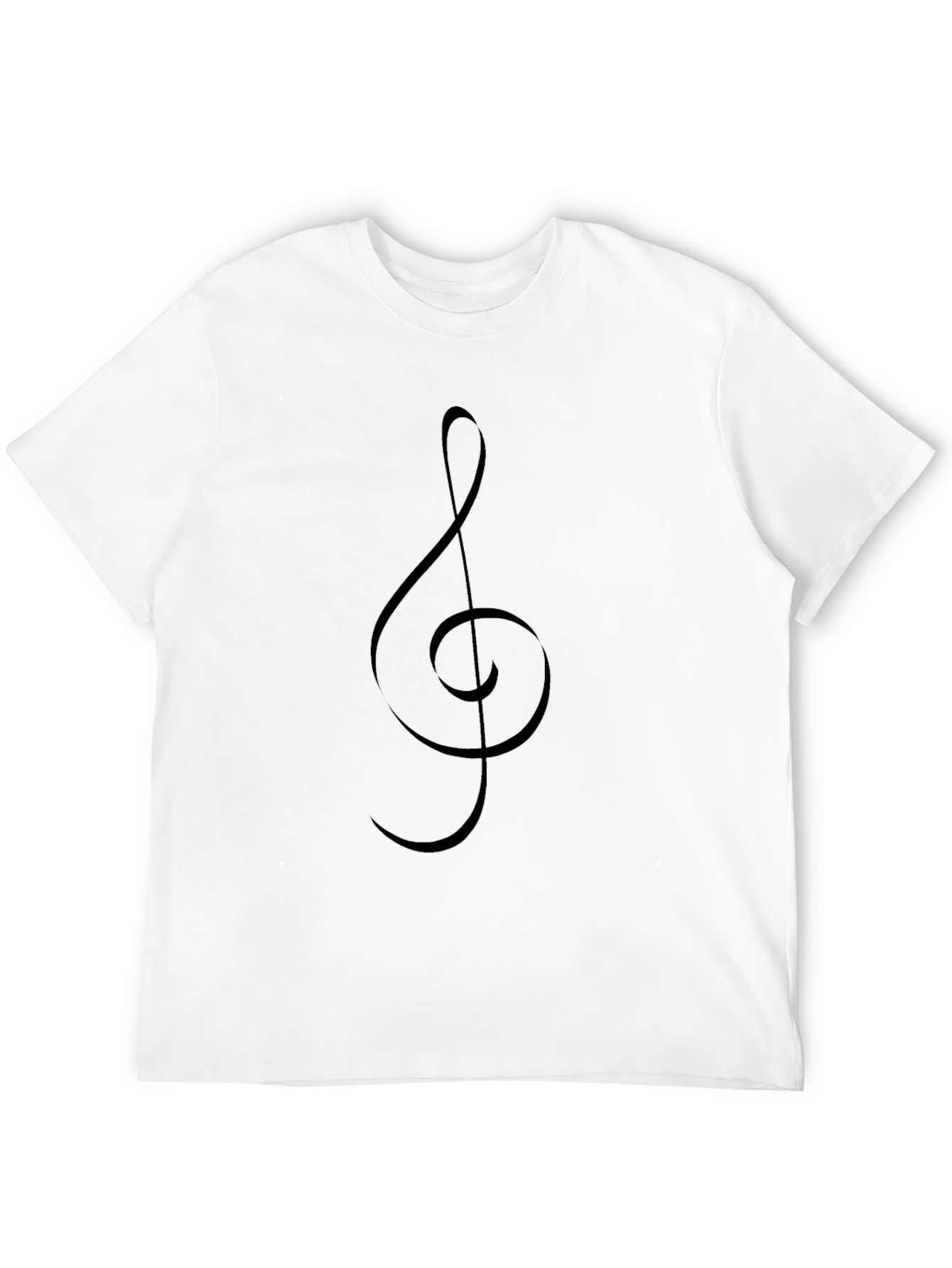 Black Treble Clef T-Shirt | Music Lover Apparel