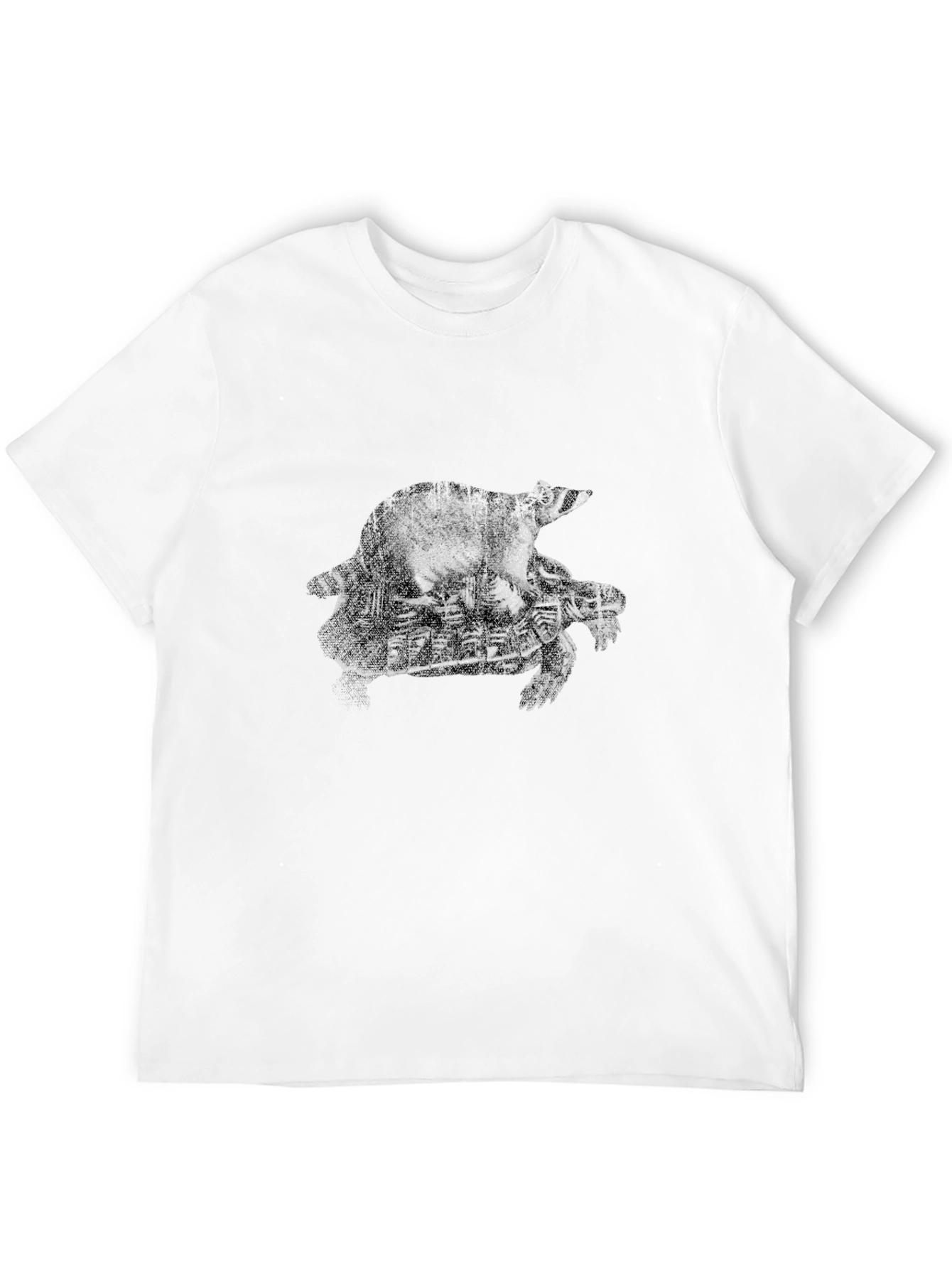 Raccoon Riding Turtle Graphic Tee