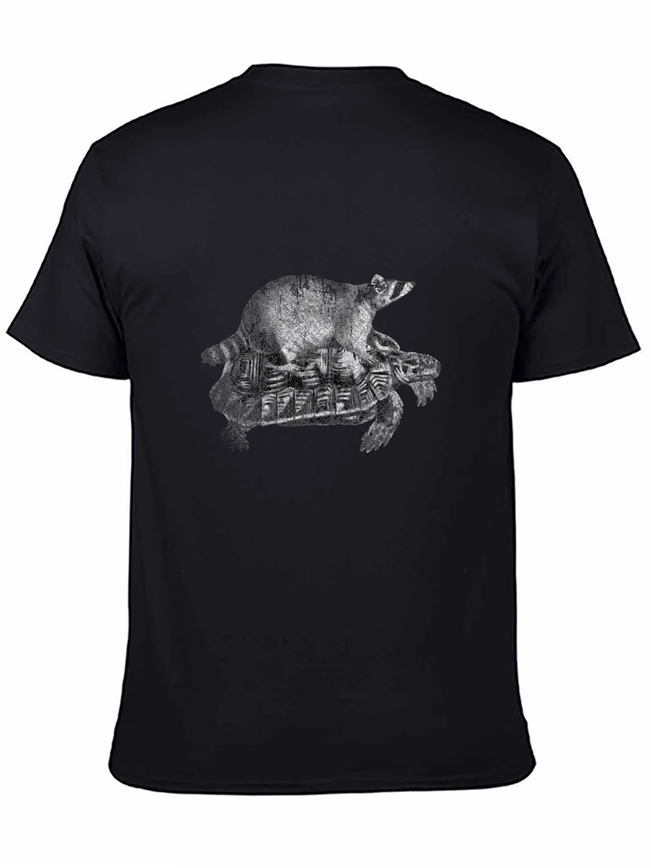 Raccoon Riding Turtle Graphic Tee