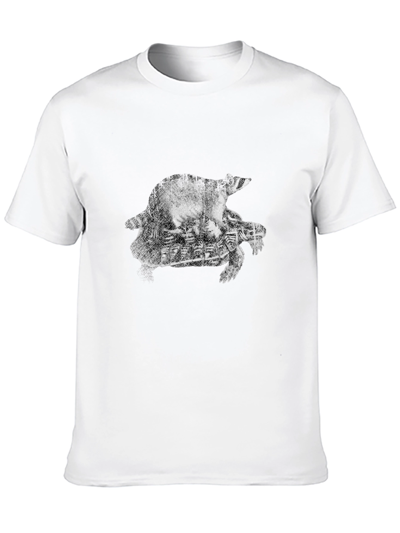 Raccoon Riding Turtle Graphic Tee