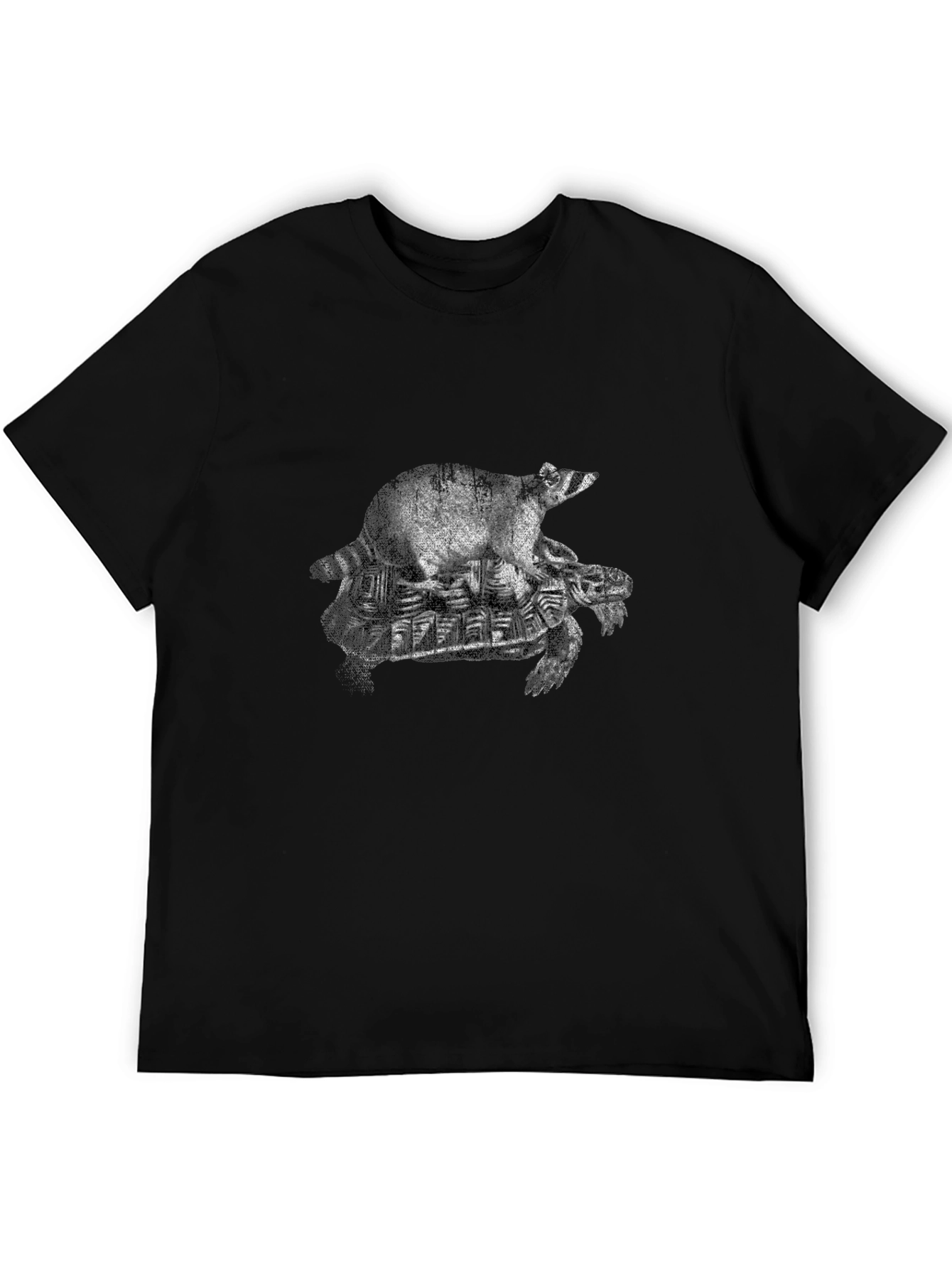 Raccoon Riding Turtle Graphic Tee