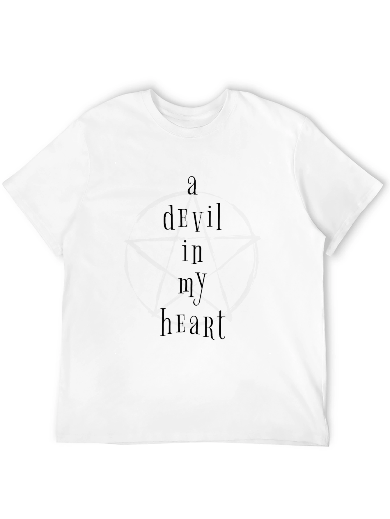 A Devil In My Heart Black Graphic Tee