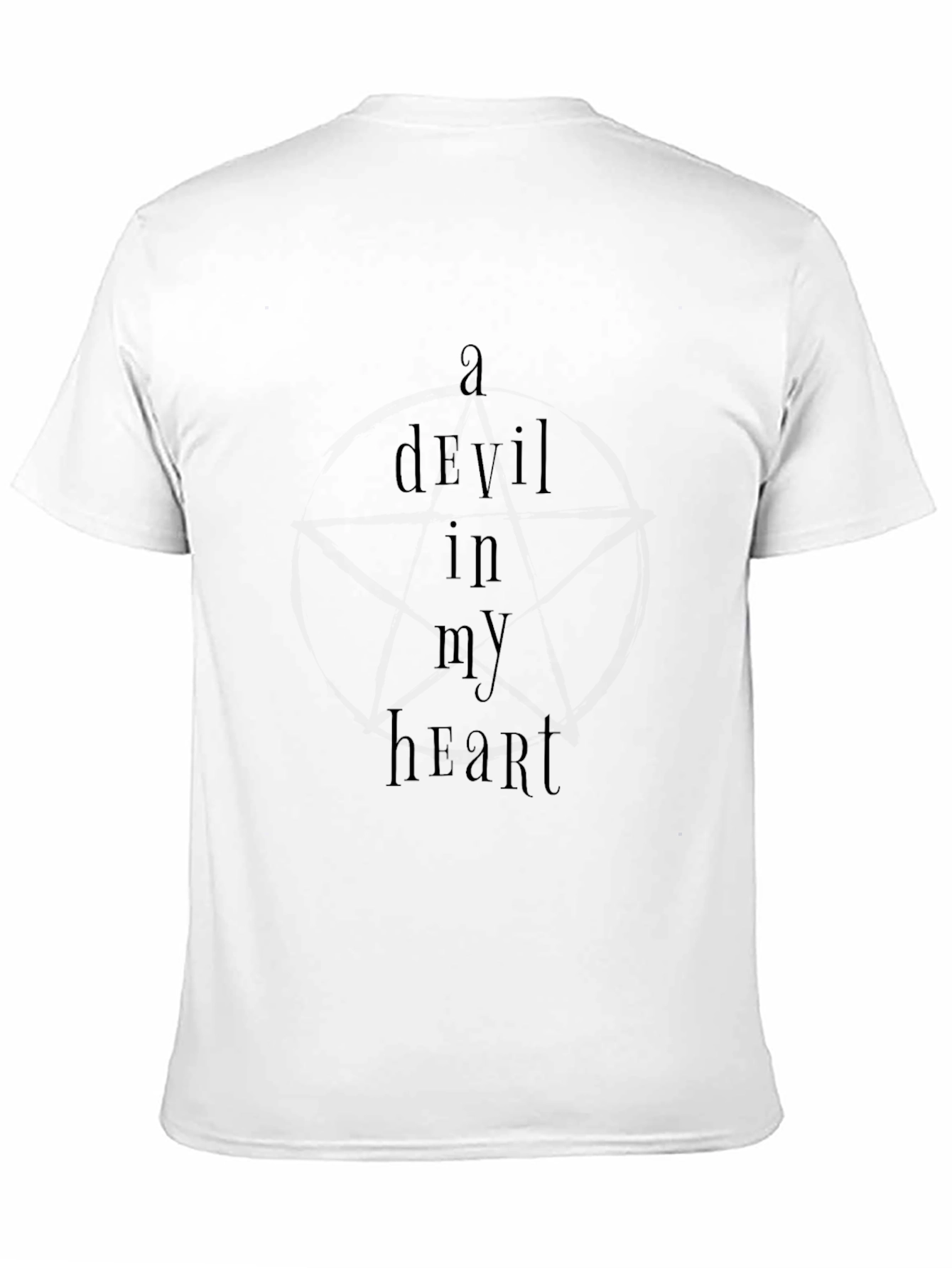 A Devil In My Heart Black Graphic Tee