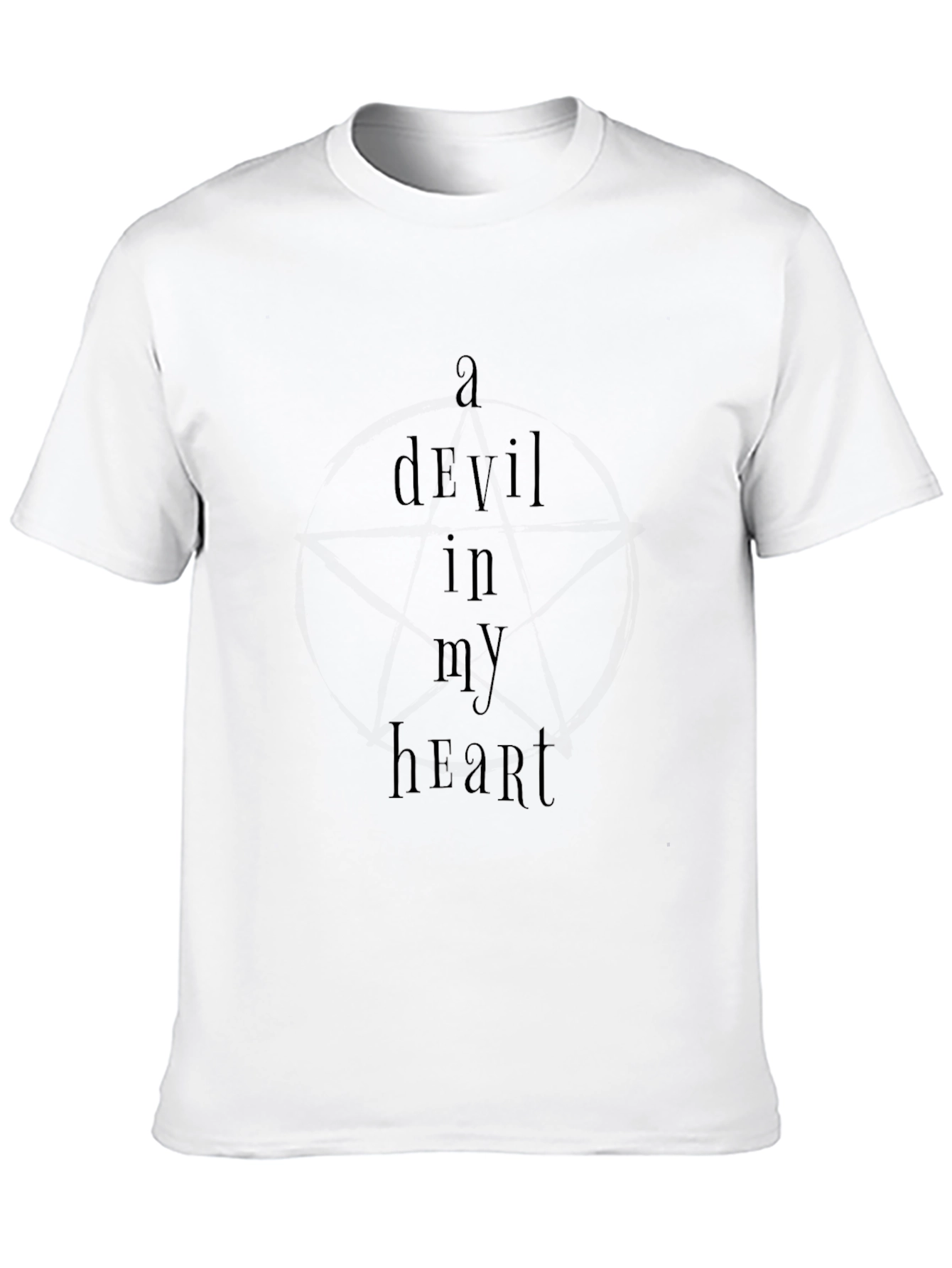 A Devil In My Heart Black Graphic Tee