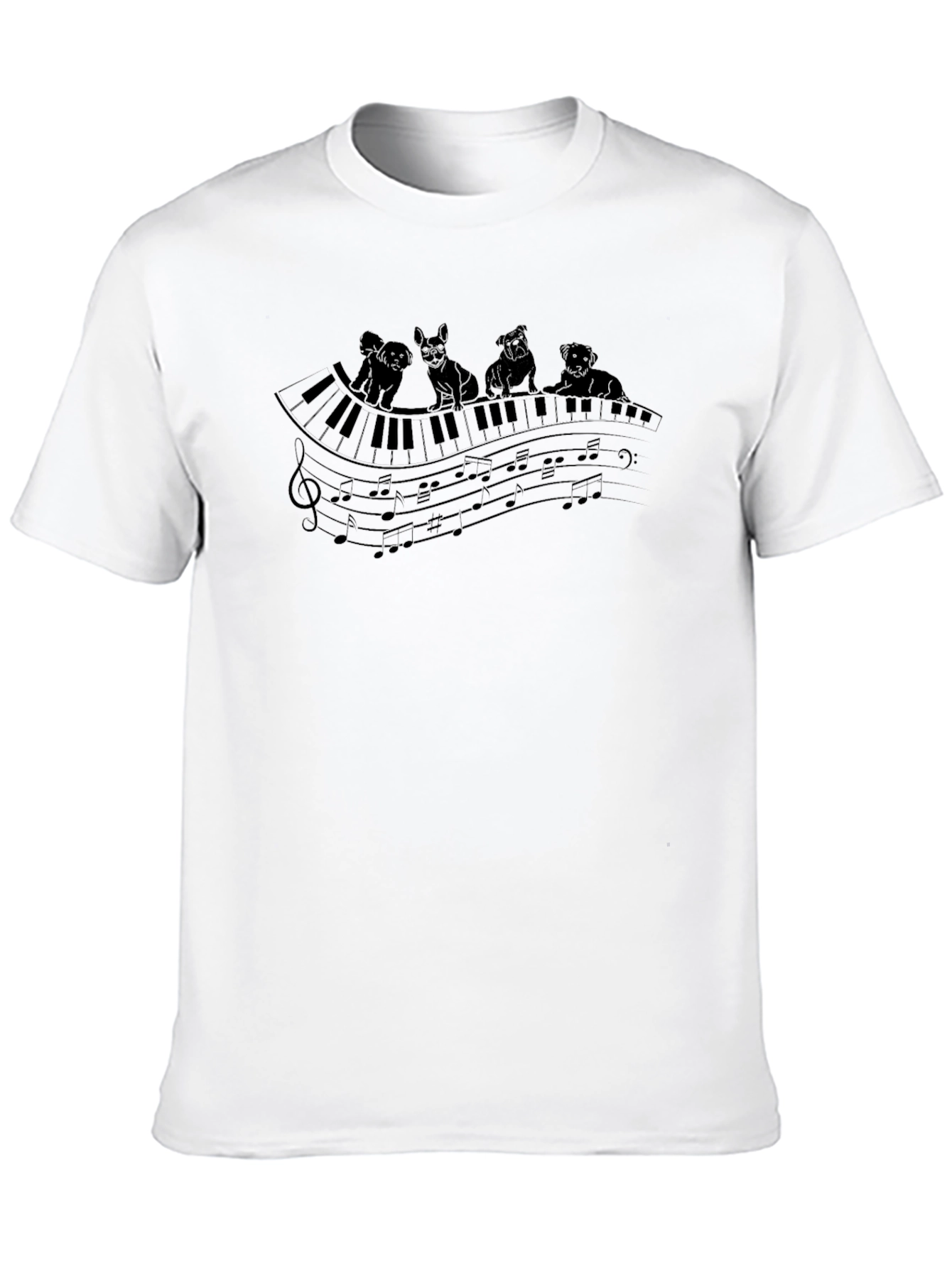 Dogs Playing Piano T-Shirt - Unique Music Lover Tee