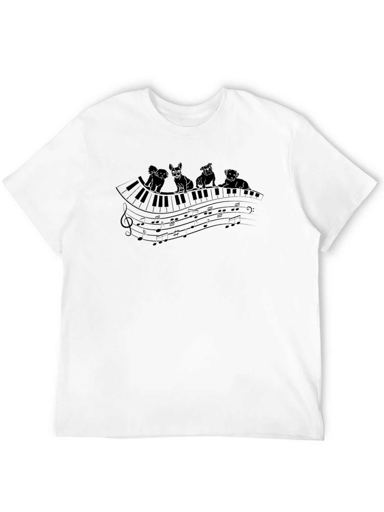 Dogs Playing Piano T-Shirt - Unique Music Lover Tee