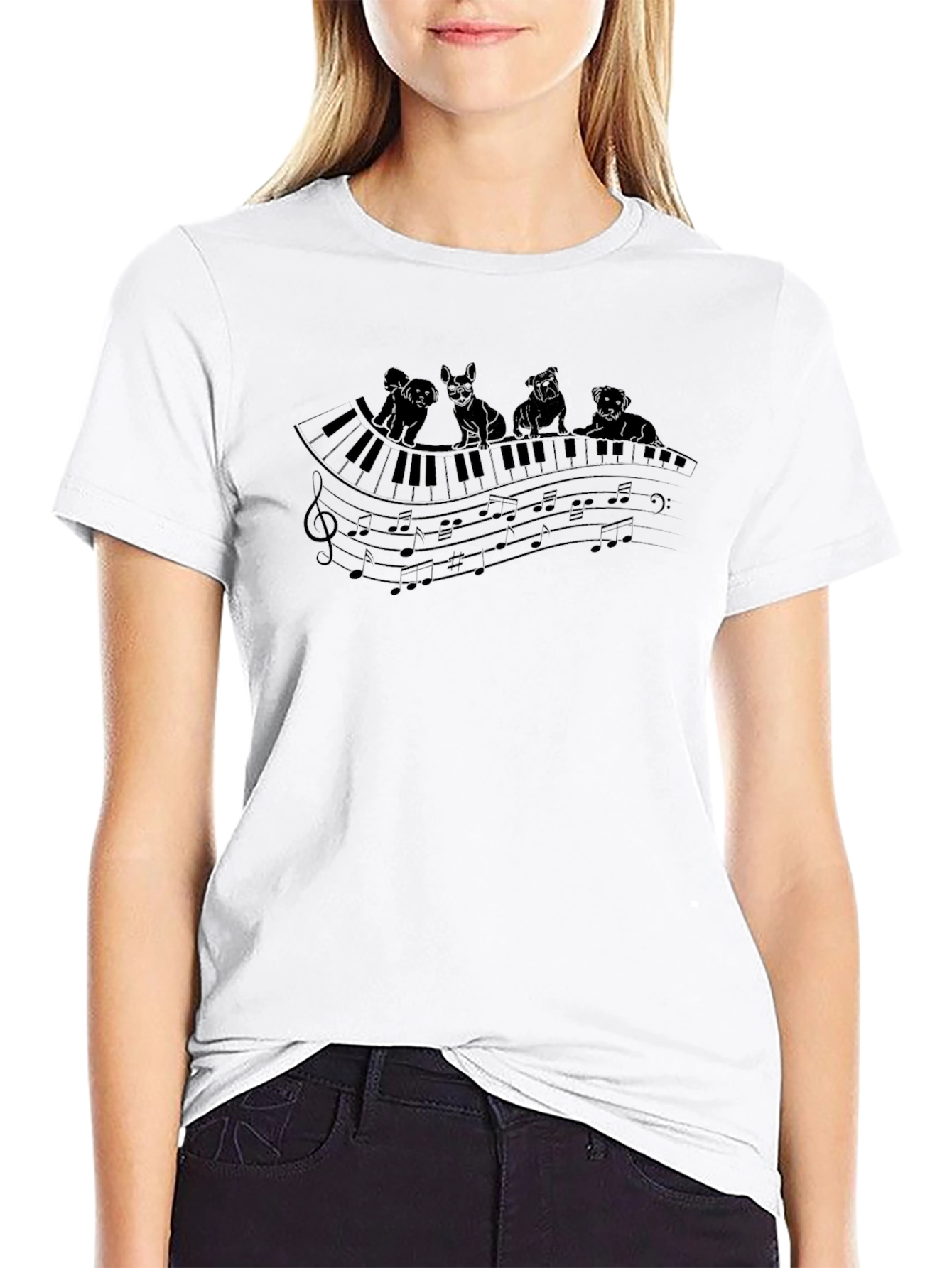 Dogs Playing Piano T-Shirt - Unique Music Lover Tee