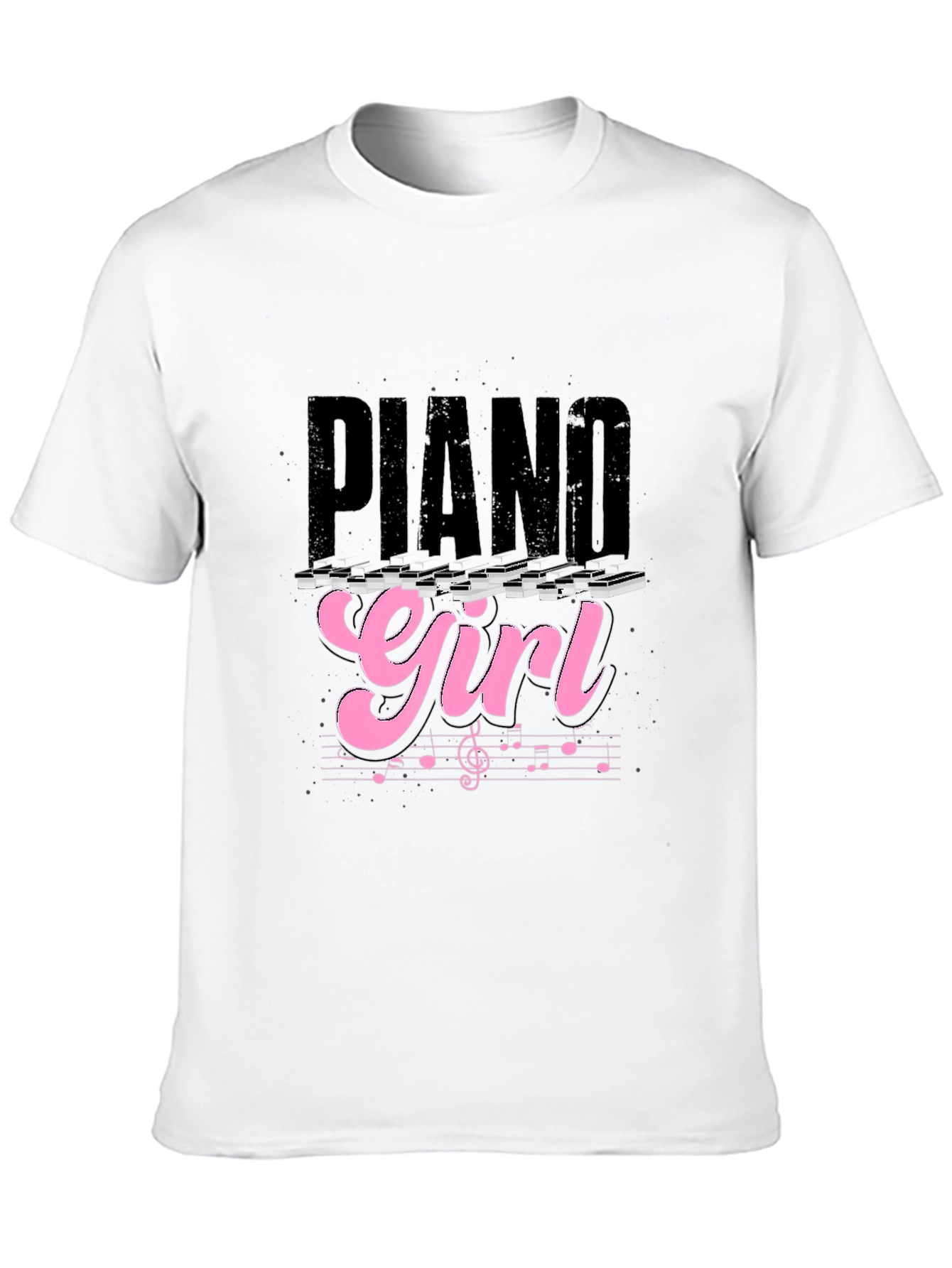 Piano Girl Graphic Tee - Music Lover T-Shirt