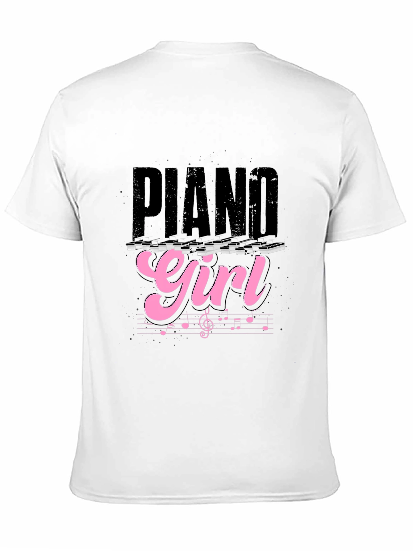 Piano Girl Graphic Tee - Music Lover T-Shirt